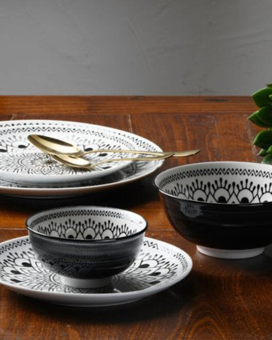 Tognana Salad Bowl Black Tribal Chic