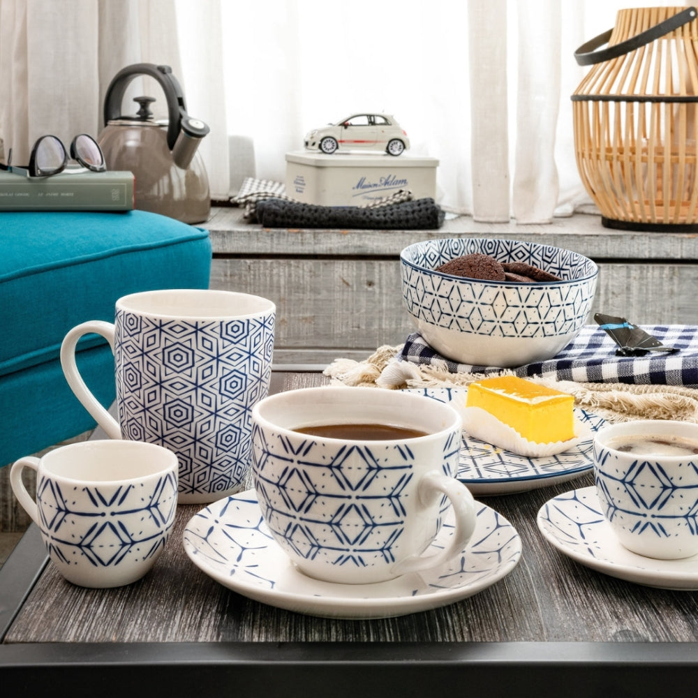 Tognana Pack of 6 Coffee Cups with Saucer, Coffee Cup Set Metropolis Down Town