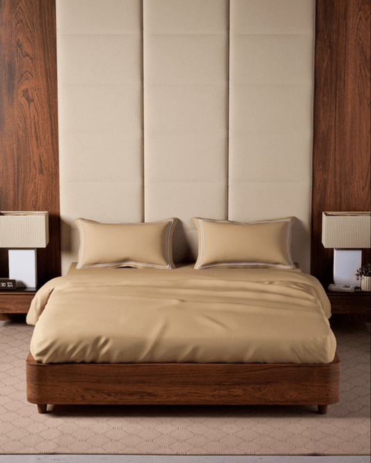 Mulberry Living Cotton King Fitted 500TC Opulent Hue Fawn