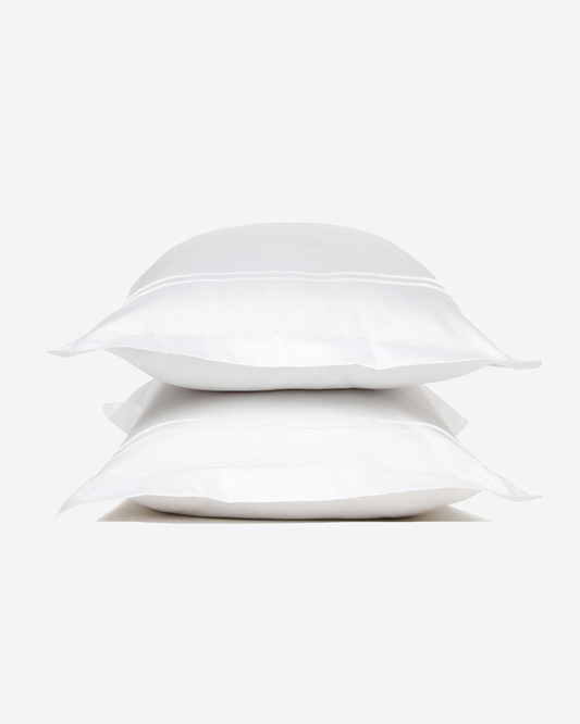 Mulberry Living Cotton Pillow Covers Set 2Pc 250TC Serenity Solids White