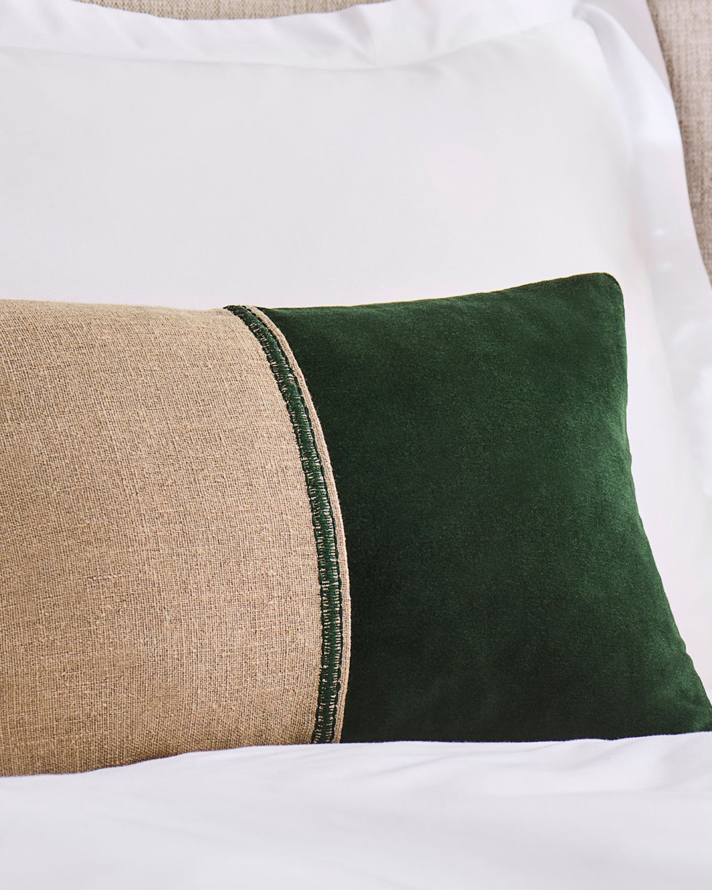 Christy "Menton" Decorative Filled Cushion in Forest Green