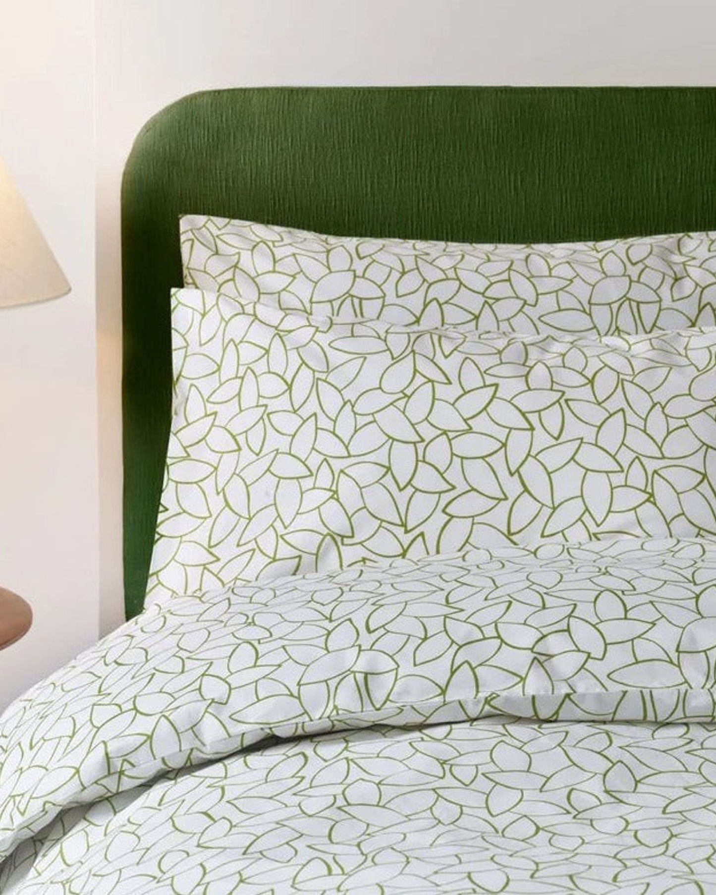 Jasper Conran "Mini Leaves" Duvet Cover Set in Spinach (Green)