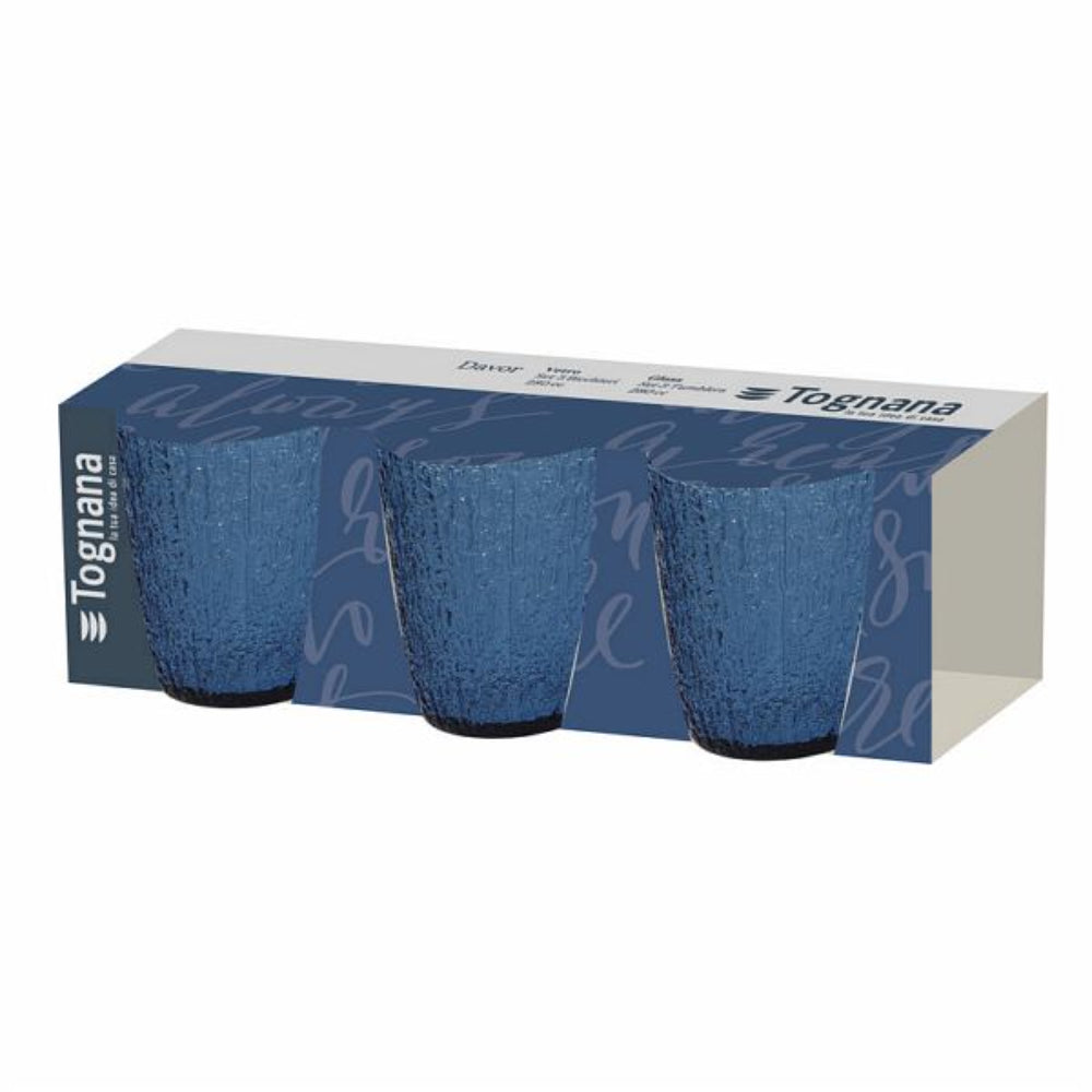 Tognana Davor - Set 3 Glasses Glass Blu