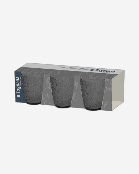 Tognana Glasses Set 3Pc Grigio