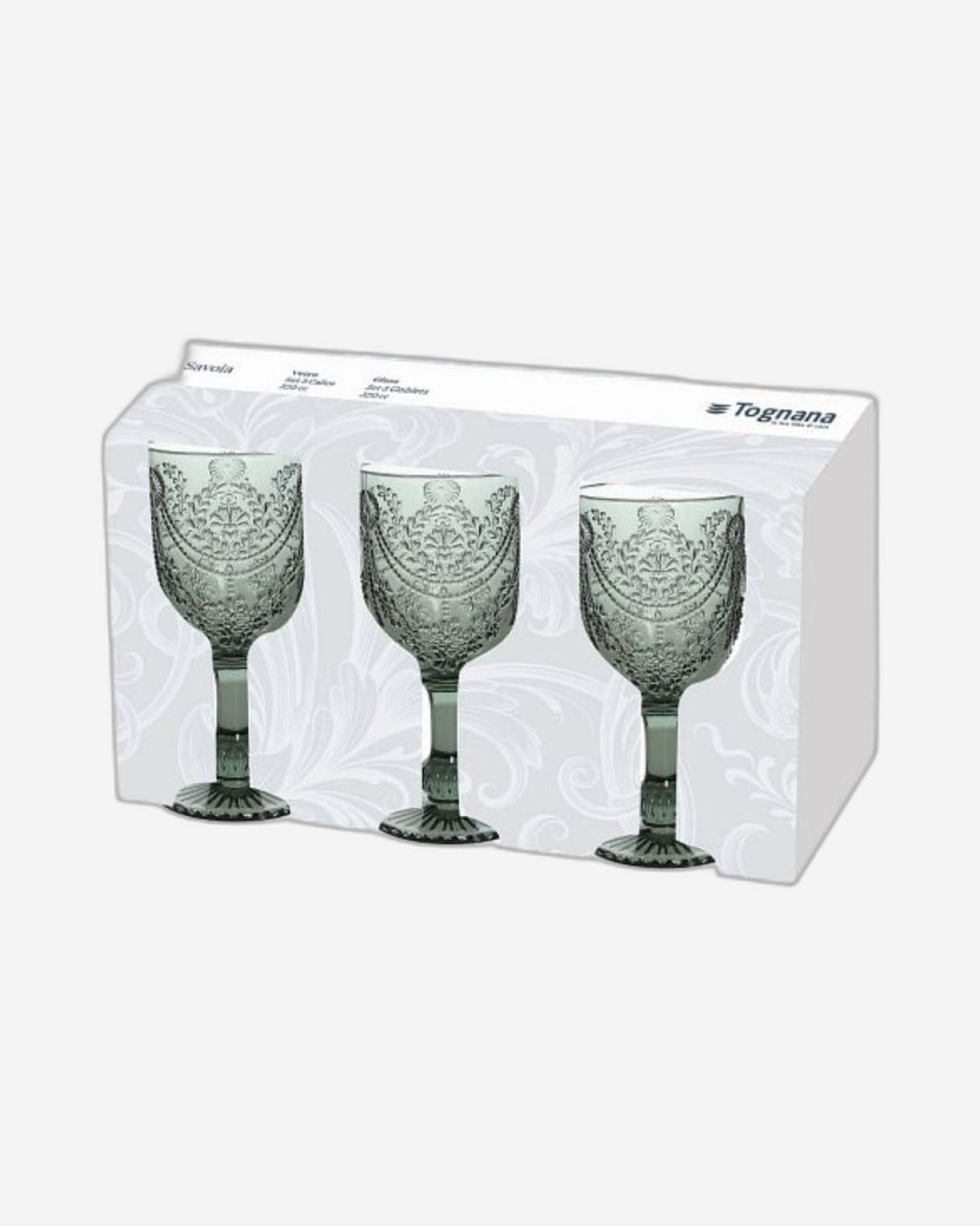 Tognana Glasses Set 3Pc Grigio