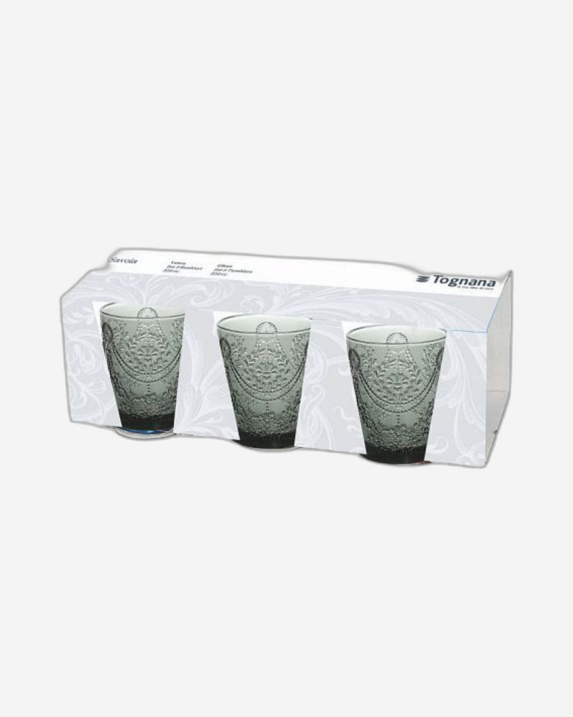 Tognana Glasses Set 3Pc Grigio