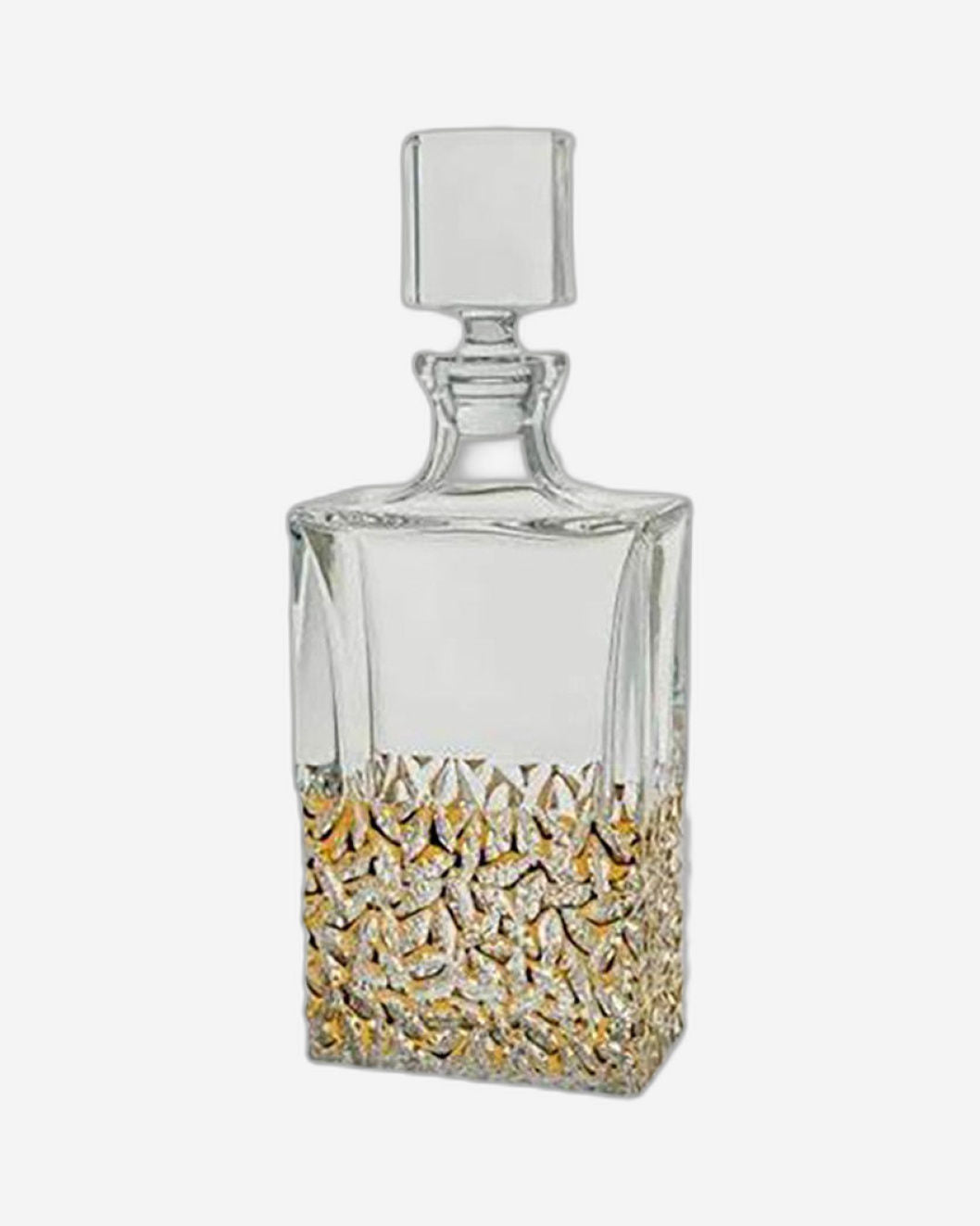 Bohemia Nicolette Decanter With Golden Marble Lead Crystal