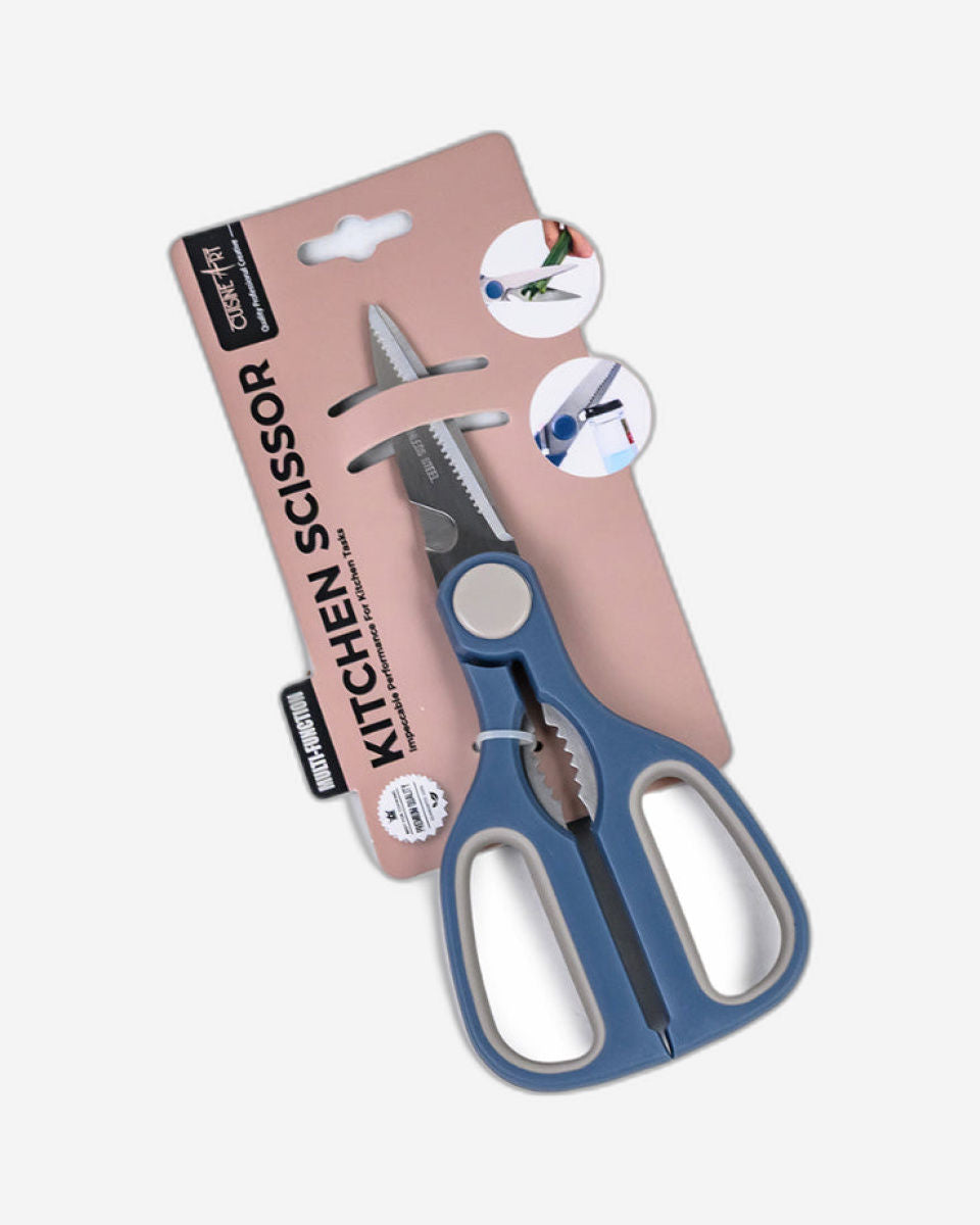 Cuisine Art Heavy-Duty Kitchen Scissors 20cm - Premium Stainless Steel Blades with Comfortable Non-Slip PP Handles, 1 Piece, Assorted
