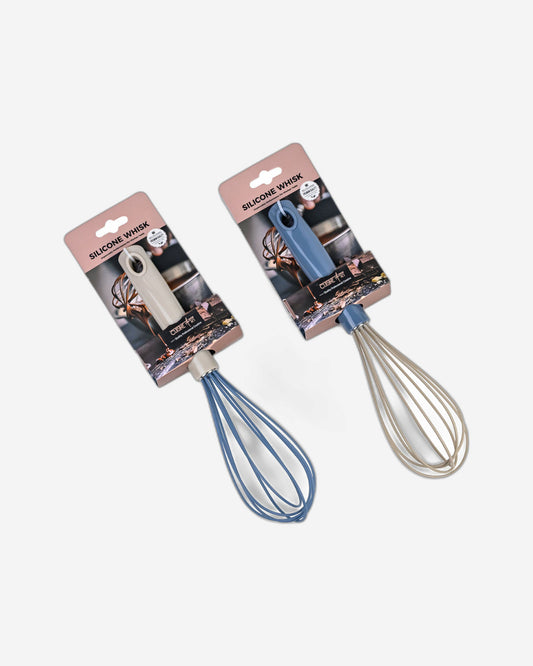 Cuisine Art Premium Silicone Whisk 28cm - Heat-Resistant, Non-Scratch Kitchen Whisk with Comfortable Handle for Effortless Mixing, Beating, & Whipping, 1 Piece, Assorted