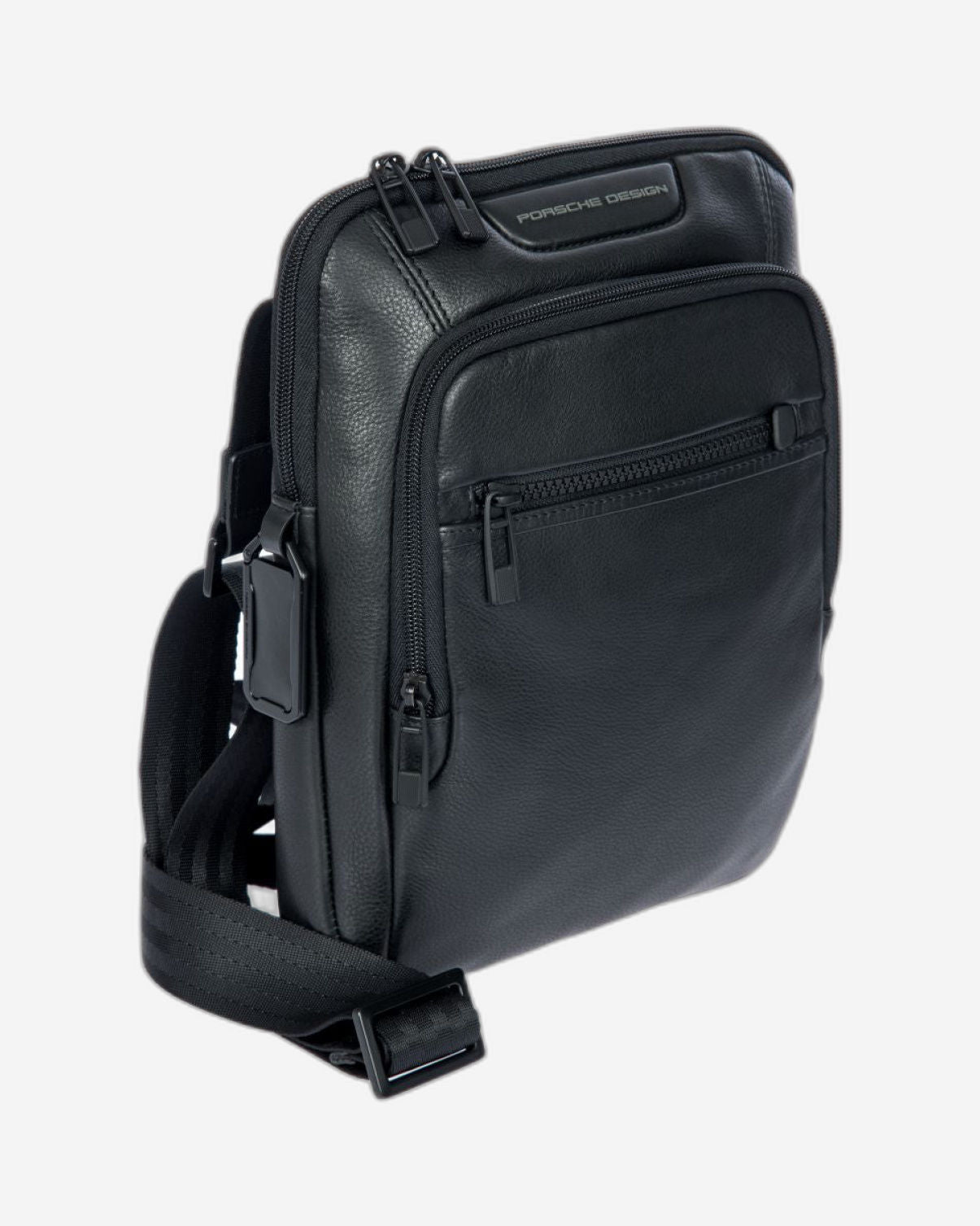 Porsche Design Roadster Leather Shoulder Bag Small Black