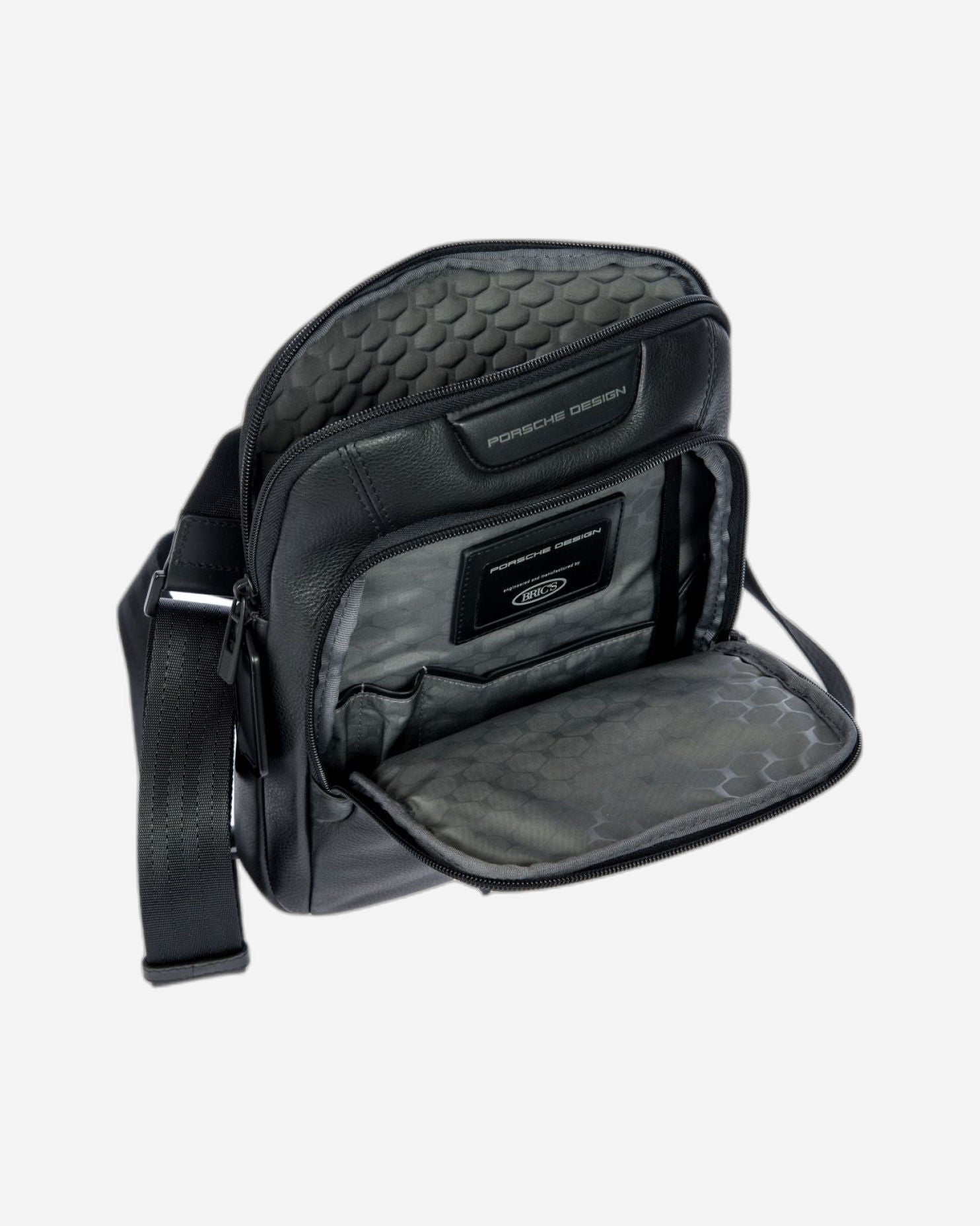 Porsche Design Roadster Leather Shoulder Bag Small Black