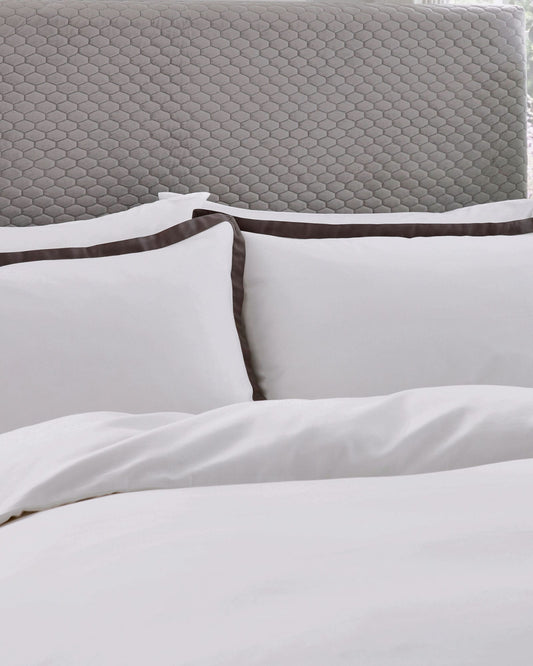 Bedeck of Belfast "Olenna" Duvet Cover Set in Charcoal/White