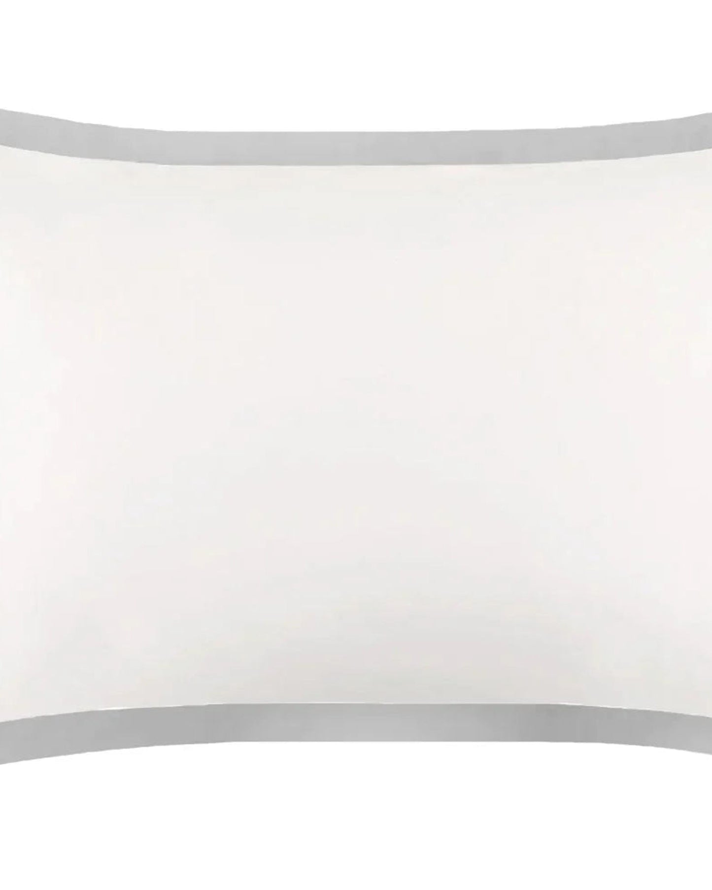Mayfairsilk "Mulberry Silk" Oxford Pillowcase in Ivory with Oyster Grey Border