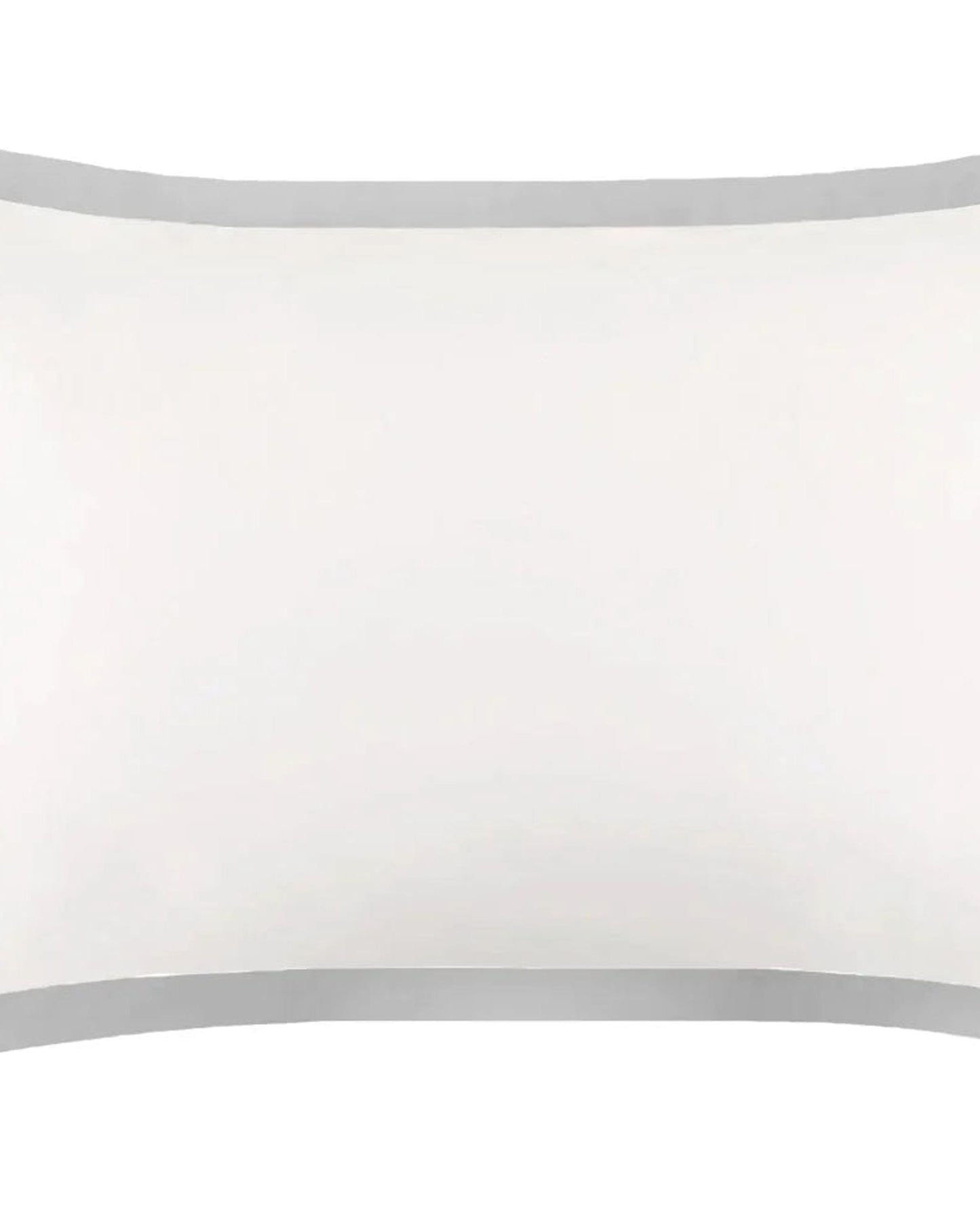 Mayfairsilk "Mulberry Silk" Oxford Pillowcase in Ivory with Oyster Grey Border