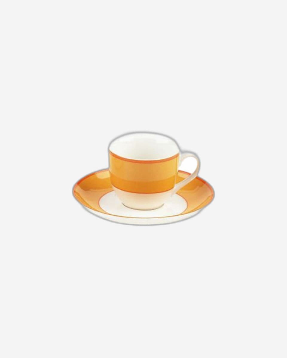 Coffee Cup & Saucer Orange
