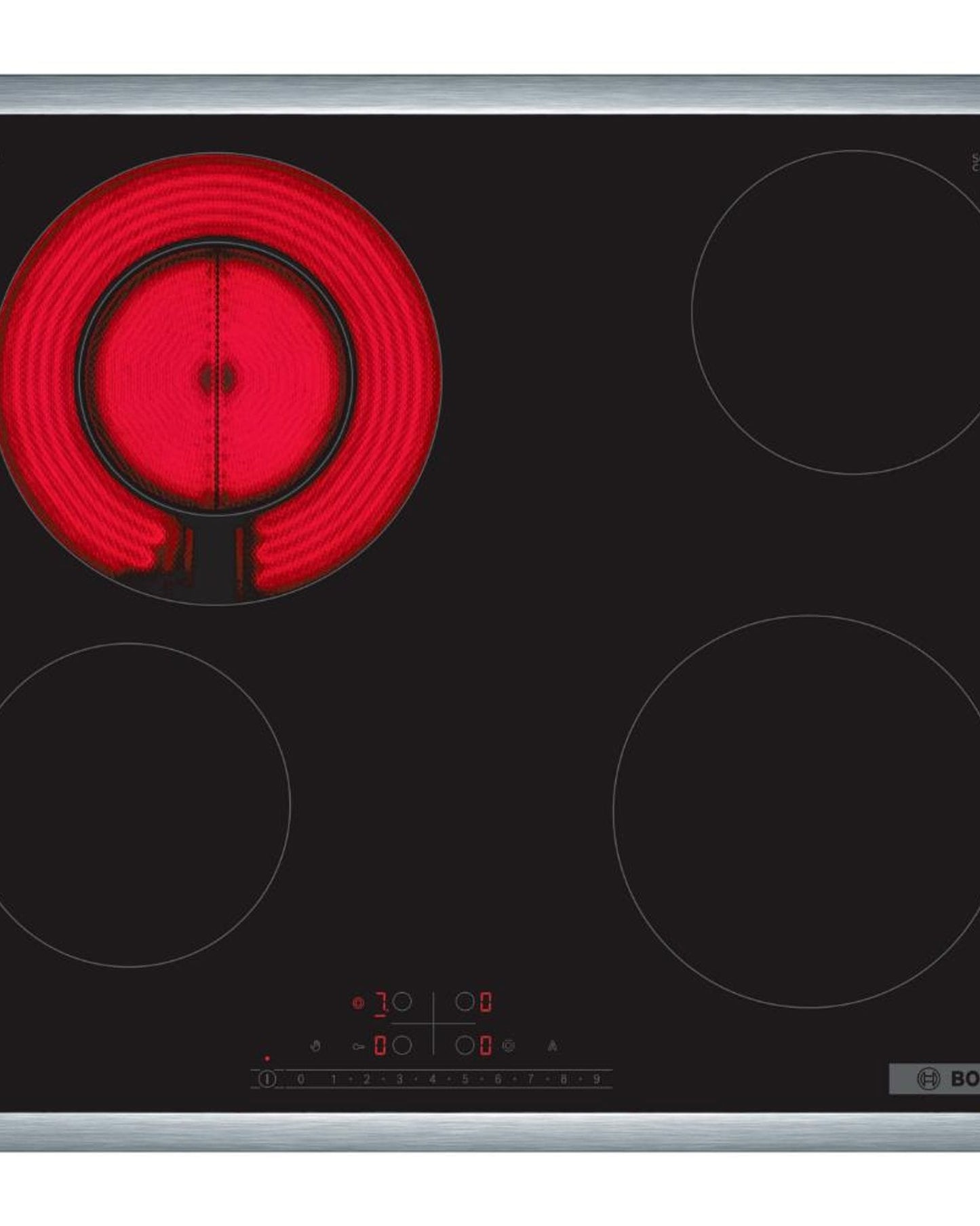 Bosch Built-In Ceramic Electric Hob, Touch Control MultiTouch & Radiant, 60 cm & 17 Power Levels, Black, German Engineering – PKF645FA8M