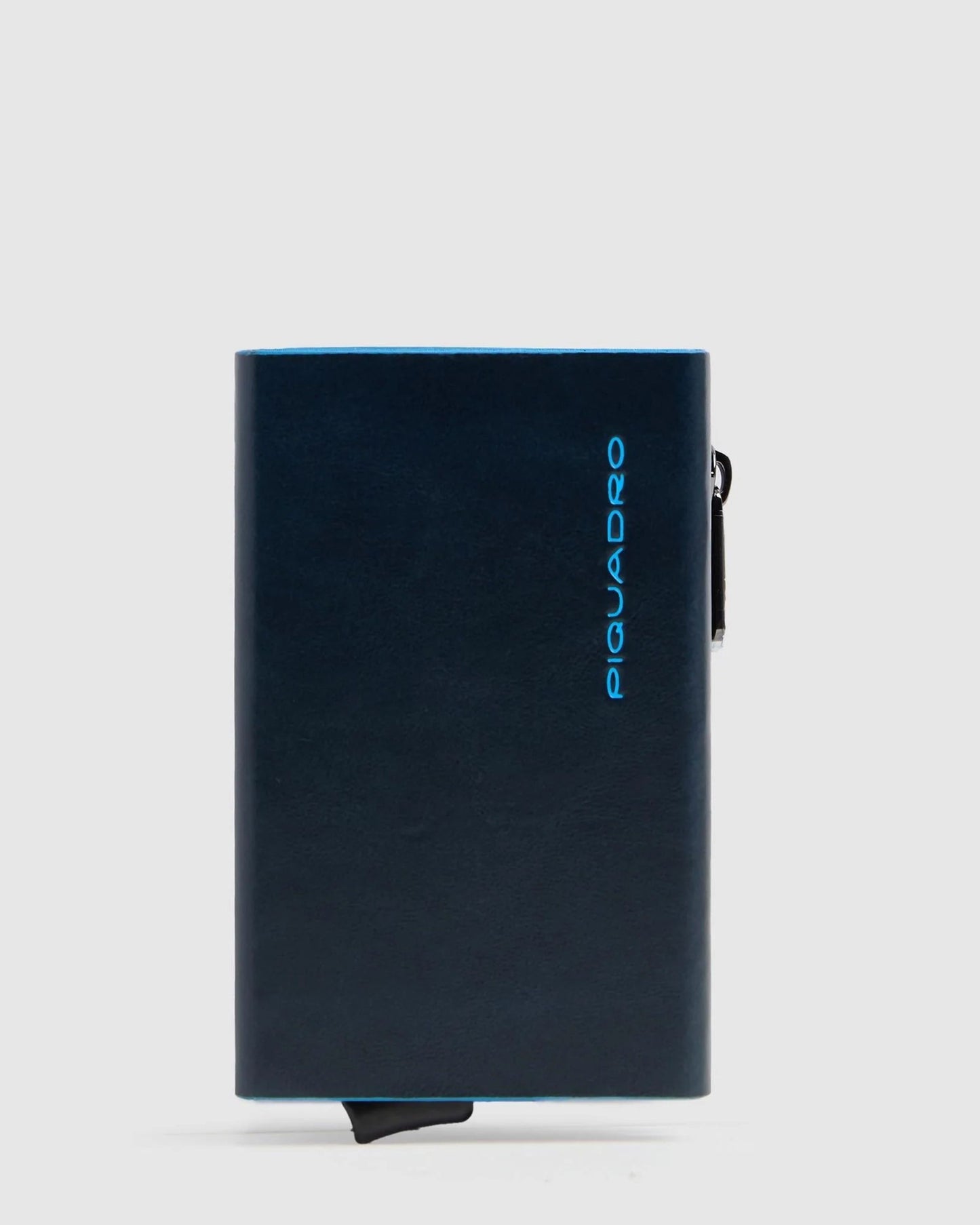 Piquadro Blue Square Pop-Up Card Holder Wallet Blue