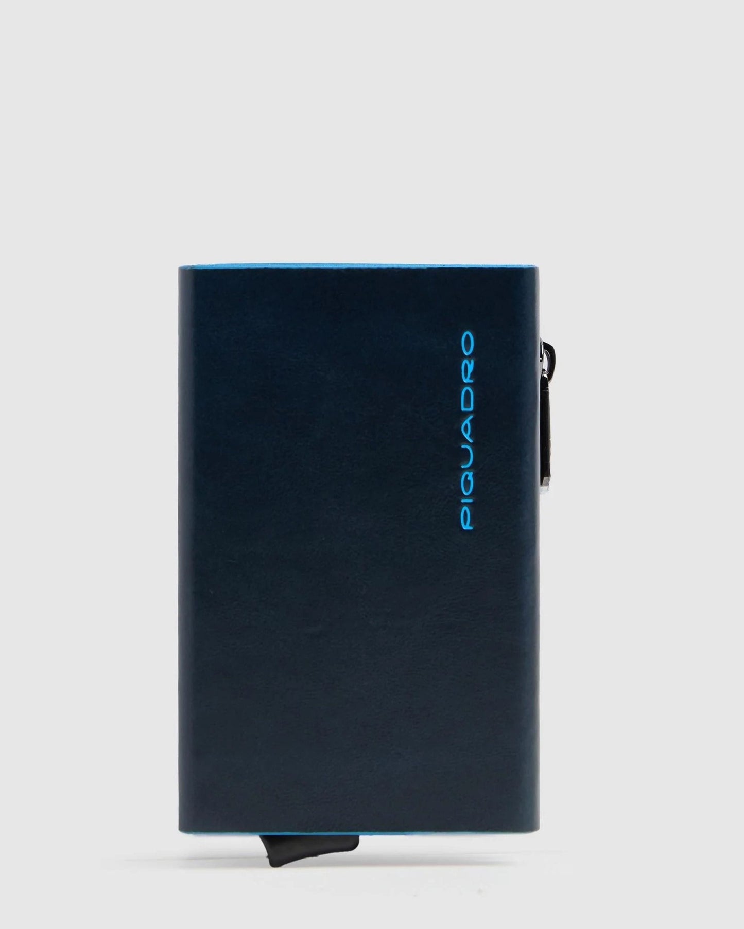 Piquadro Blue Square Pop-Up Card Holder Wallet Blue