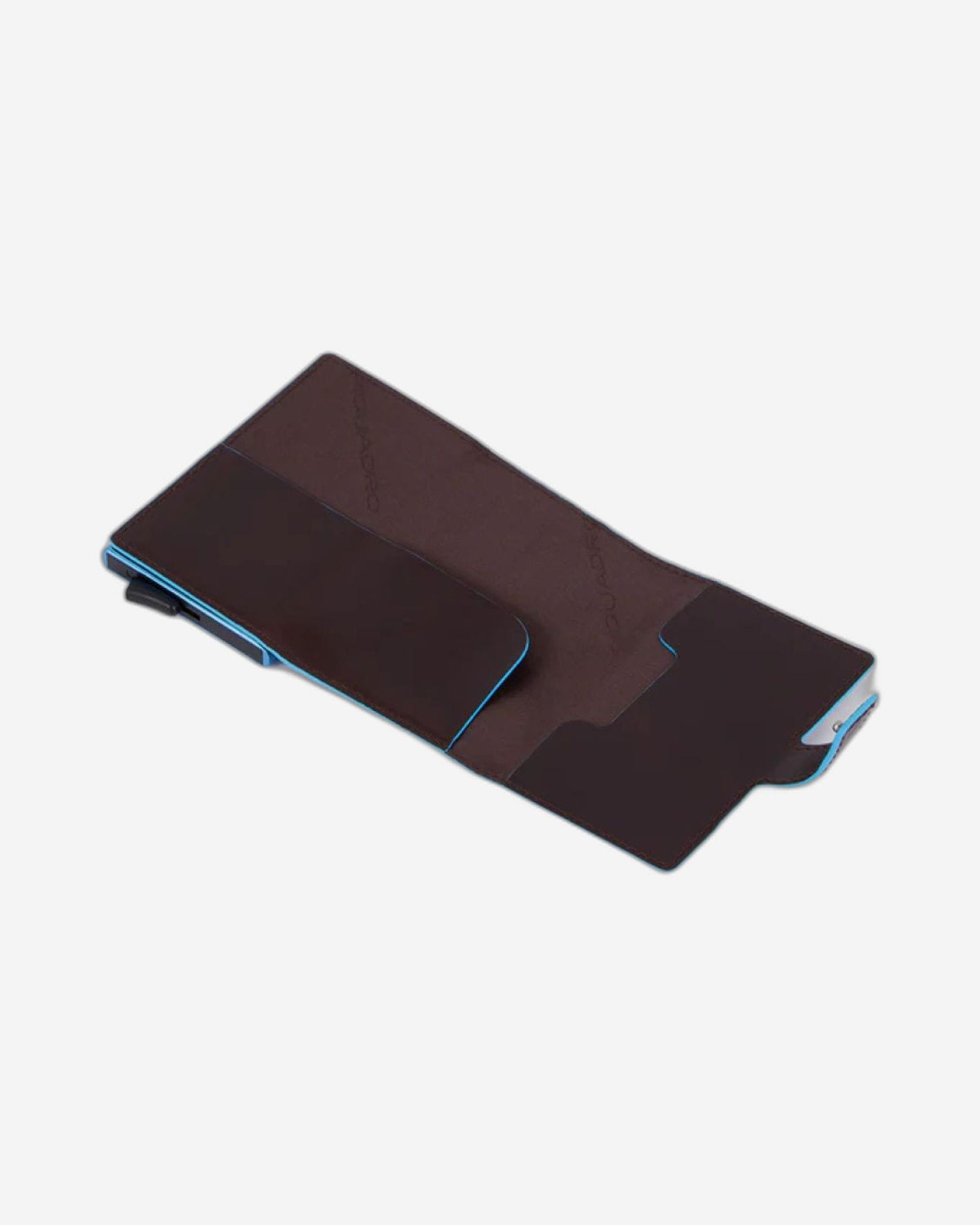 Piquadro Blue Square Credit Card Holder Case