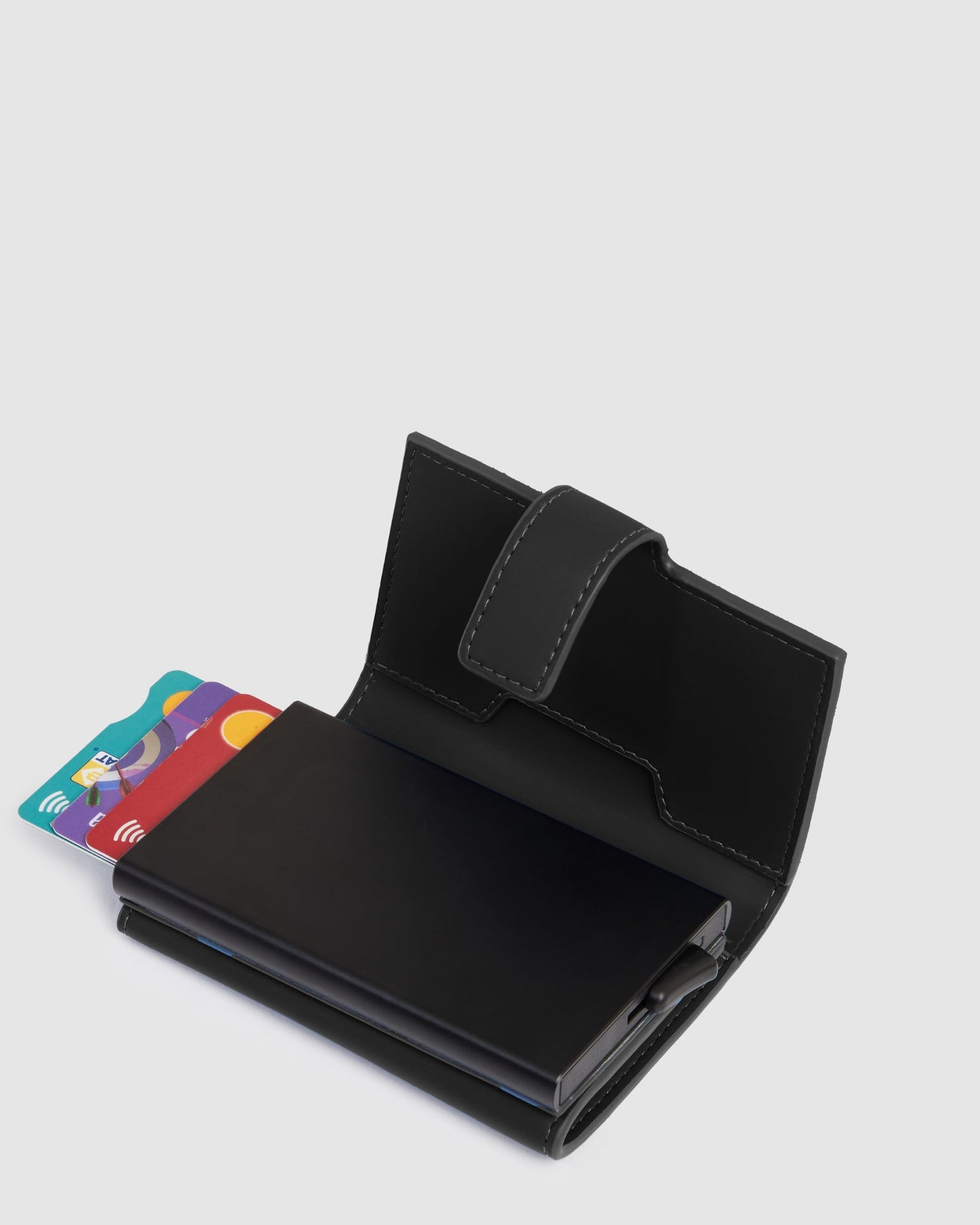 Piquadro Metal Credit Card Holder Black
