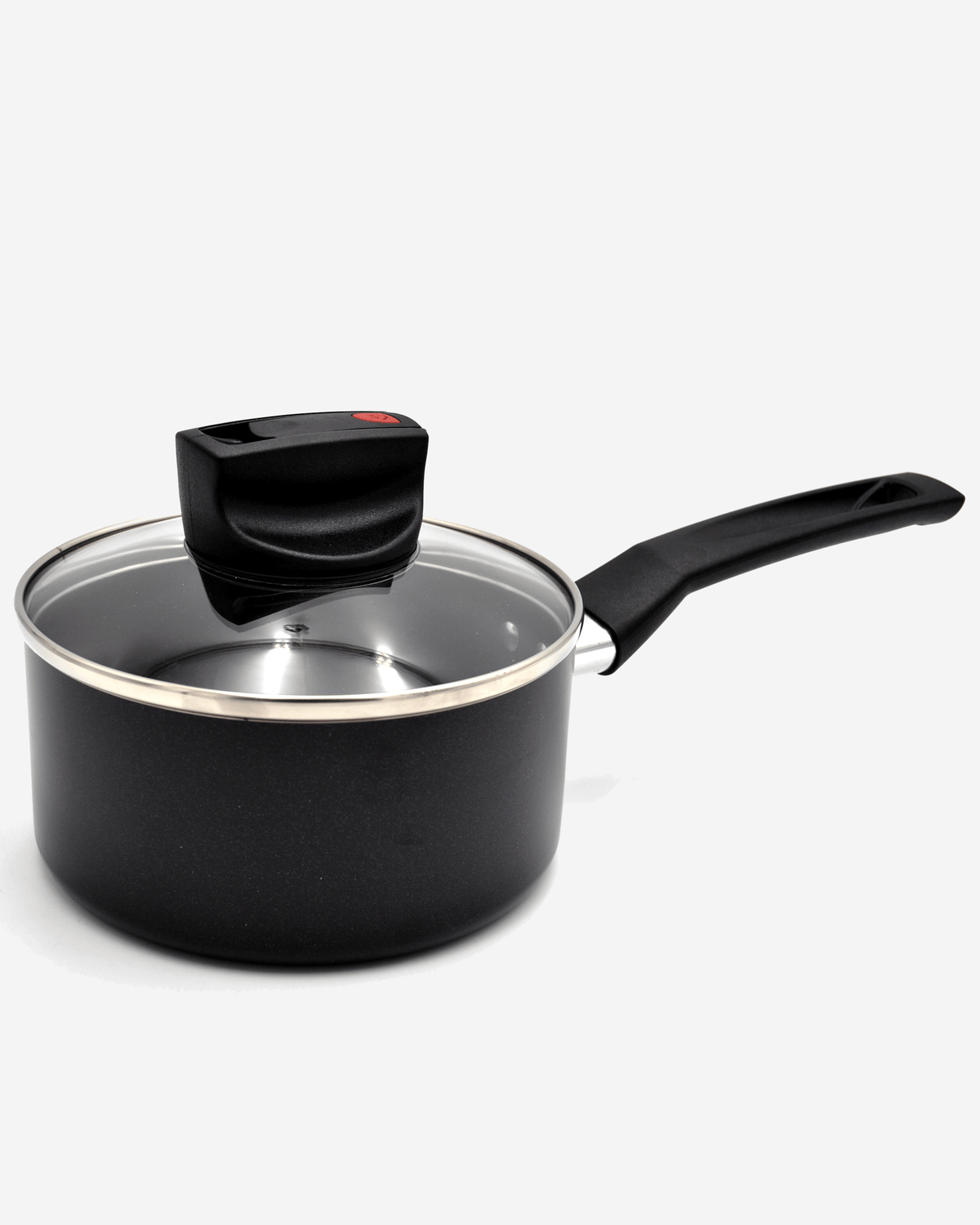 Prestige Safecook Saucepan 16cm Black Glass Lid
