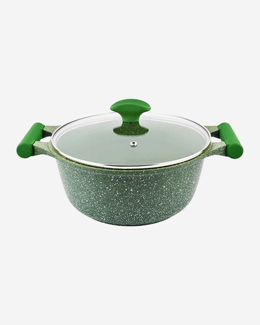 Prestige Granite Combo 2Pc Fry Pan + Casserole Green