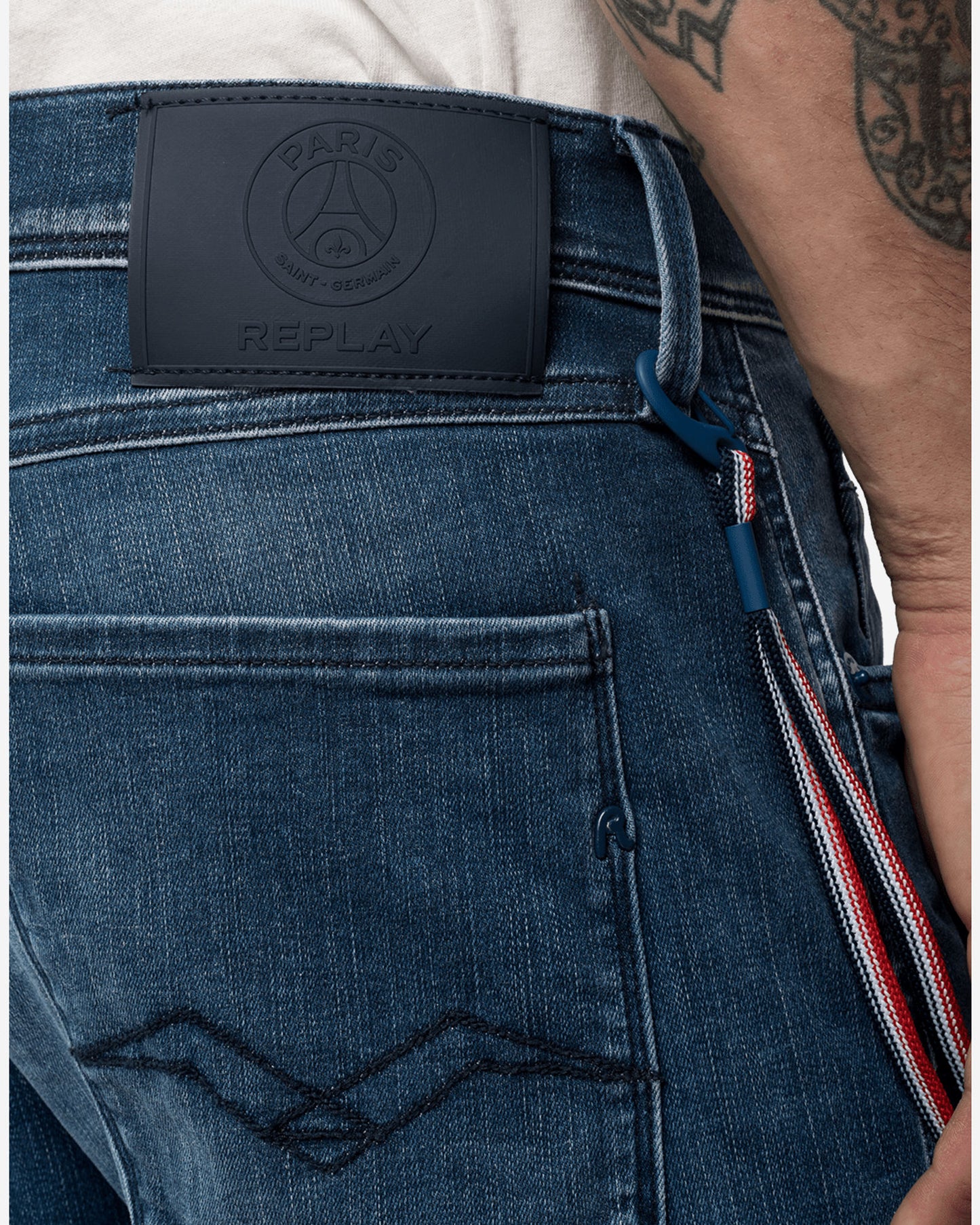 REPLAY PSG ANBASS HYPERFLEX BIO SLIM-FIT JEANS