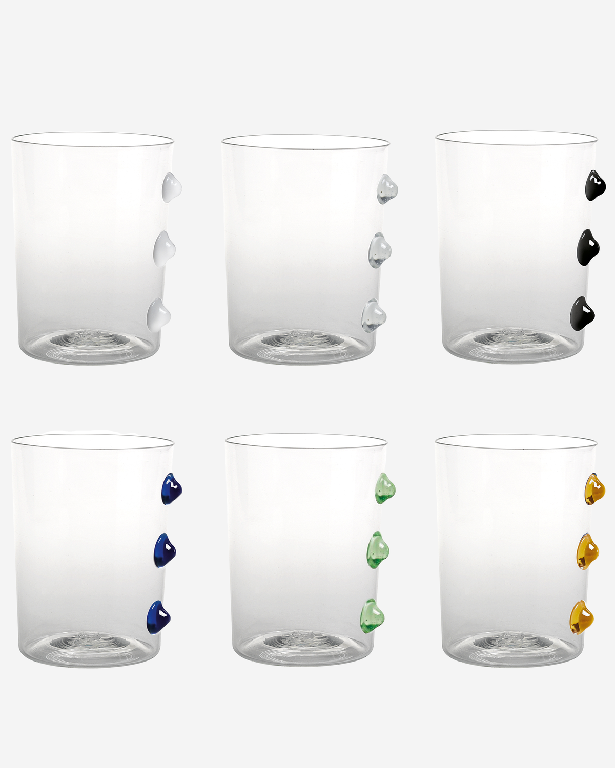 Zafferano Petoni Tumbler Transparent Blue Set 6