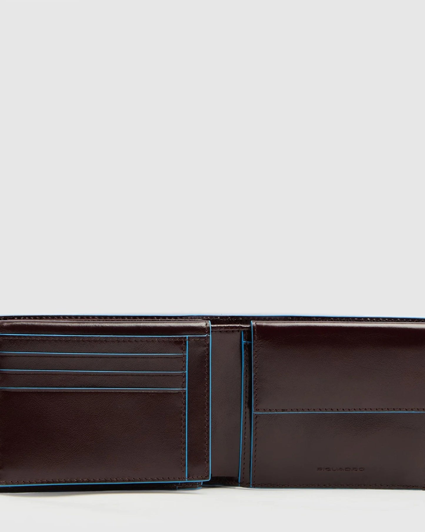Piquadro Blue Square RFID Protection Leather Wallet Mahogany