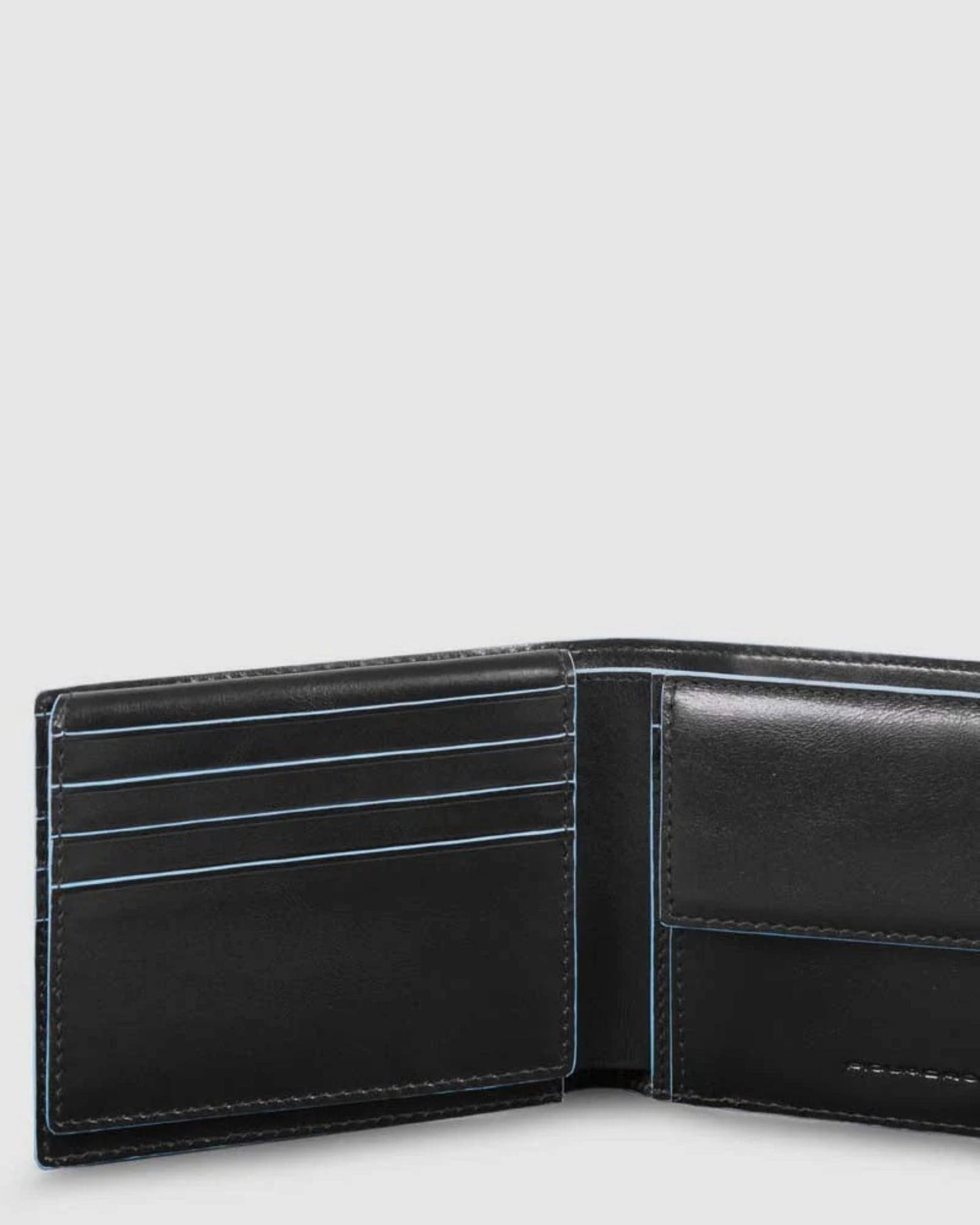 Piquadro Blue Square RFID Protection Leather Wallet Black