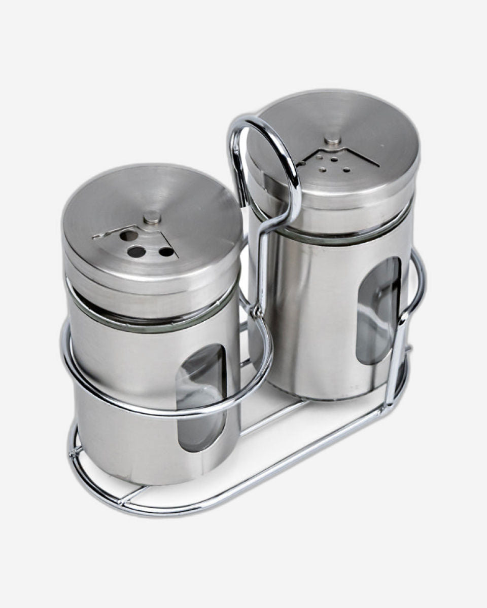 Cuisine Art Salt & Pepper Set 2Pc 100ml Silver