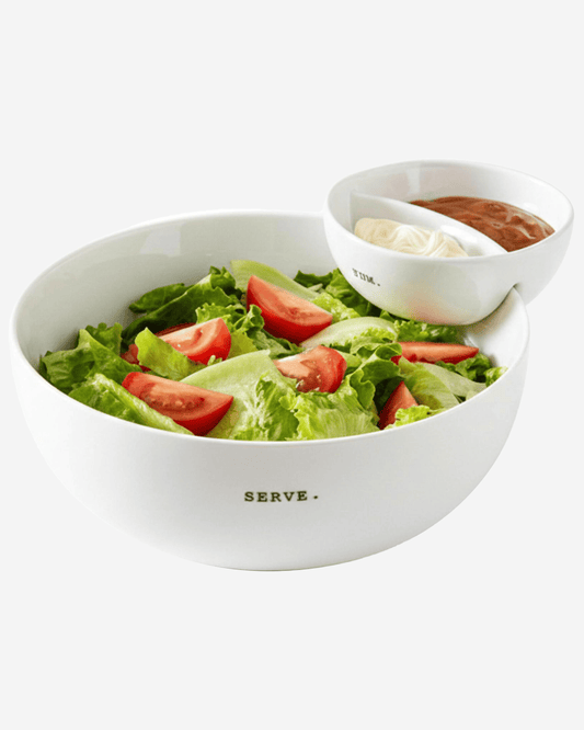Shallow Porcelain Chip & Dip Set