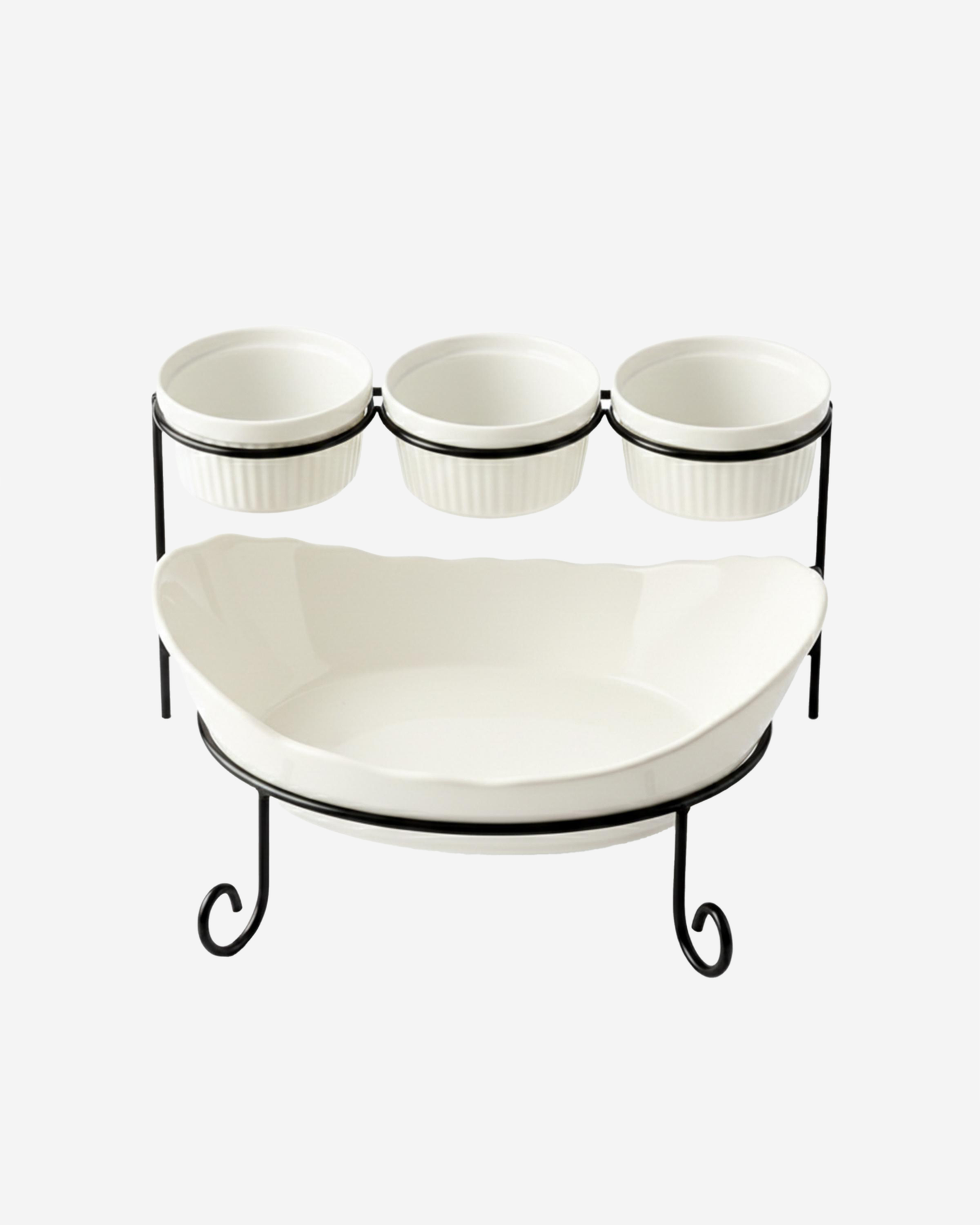 Shallow 4-Pc Porcelain Serving Set