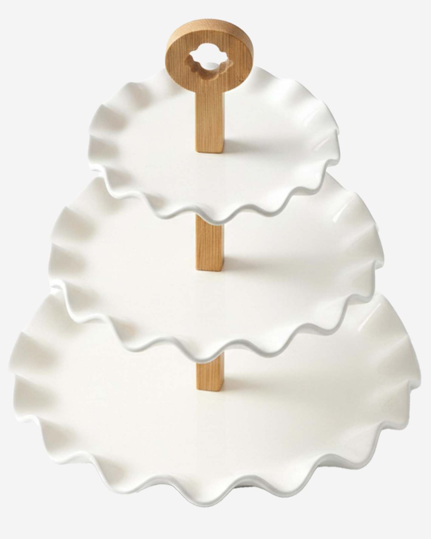 Shallow 3-Tier Porcelain Cake Stand