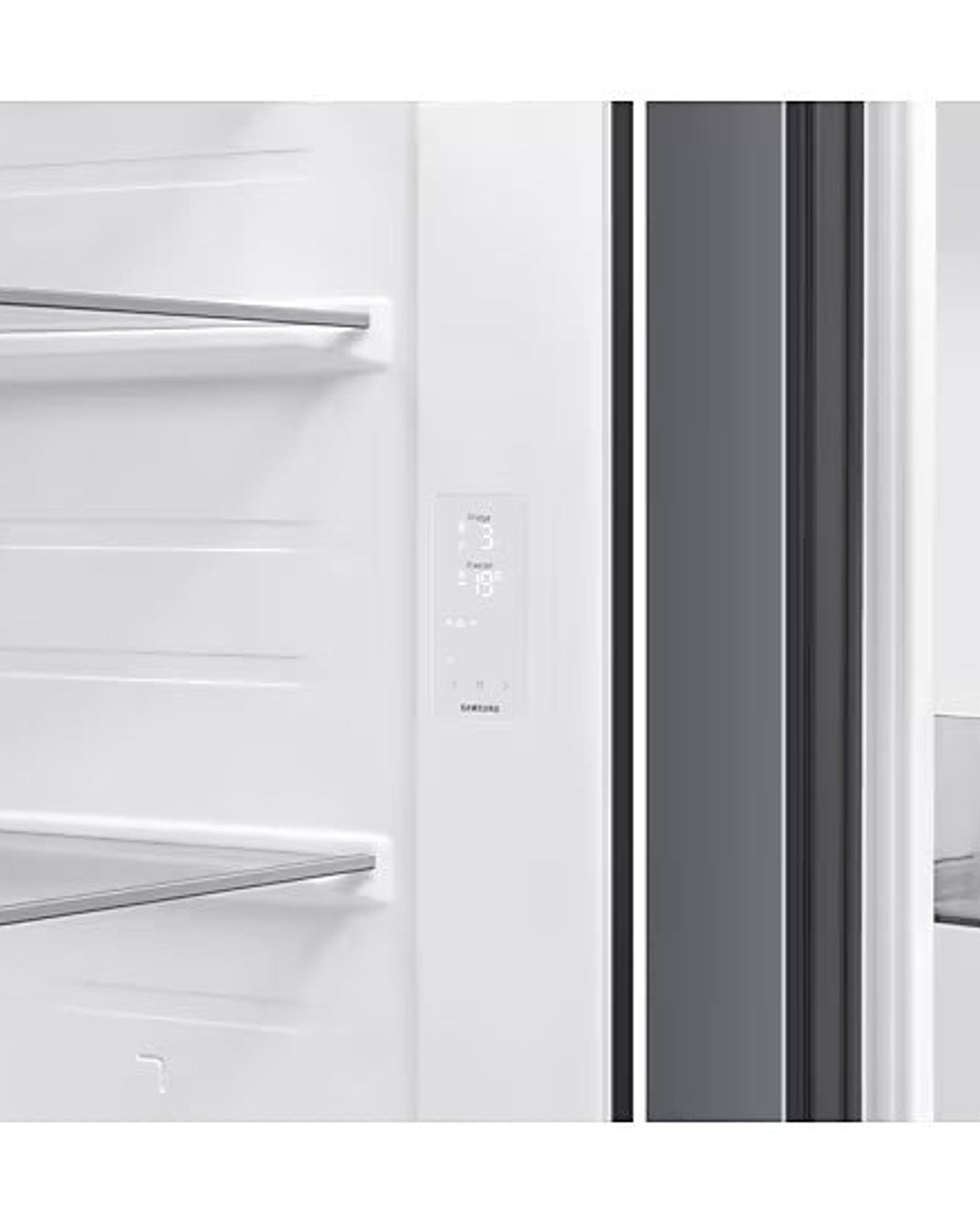 Samsung Bespoke AI 635L Side-by-Side Refrigerator, Black Finish, Water Dispenser, SpaceMax Design – RS70F64K1TAE (Milano Water Purifier Free)