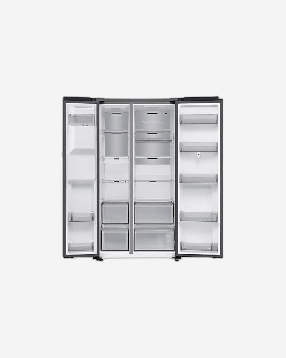 Samsung Bespoke AI 591L Side-by-Side Refrigerator with Family Hub Screen, SpaceMax Technology – RS90F66B1FAE (Milano Water Purifier Free)