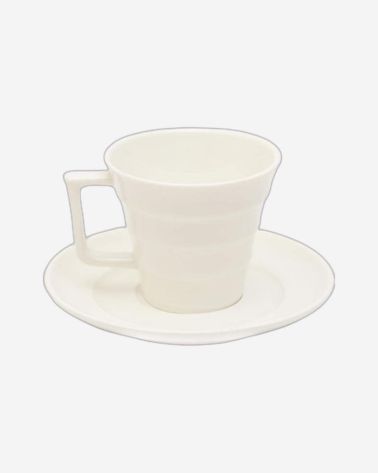 Shallow 12-Piece Tea Cup and Saucer Set, White, 200 ml, Bone China - Elegant and Durable Tea Set for Every Occasion