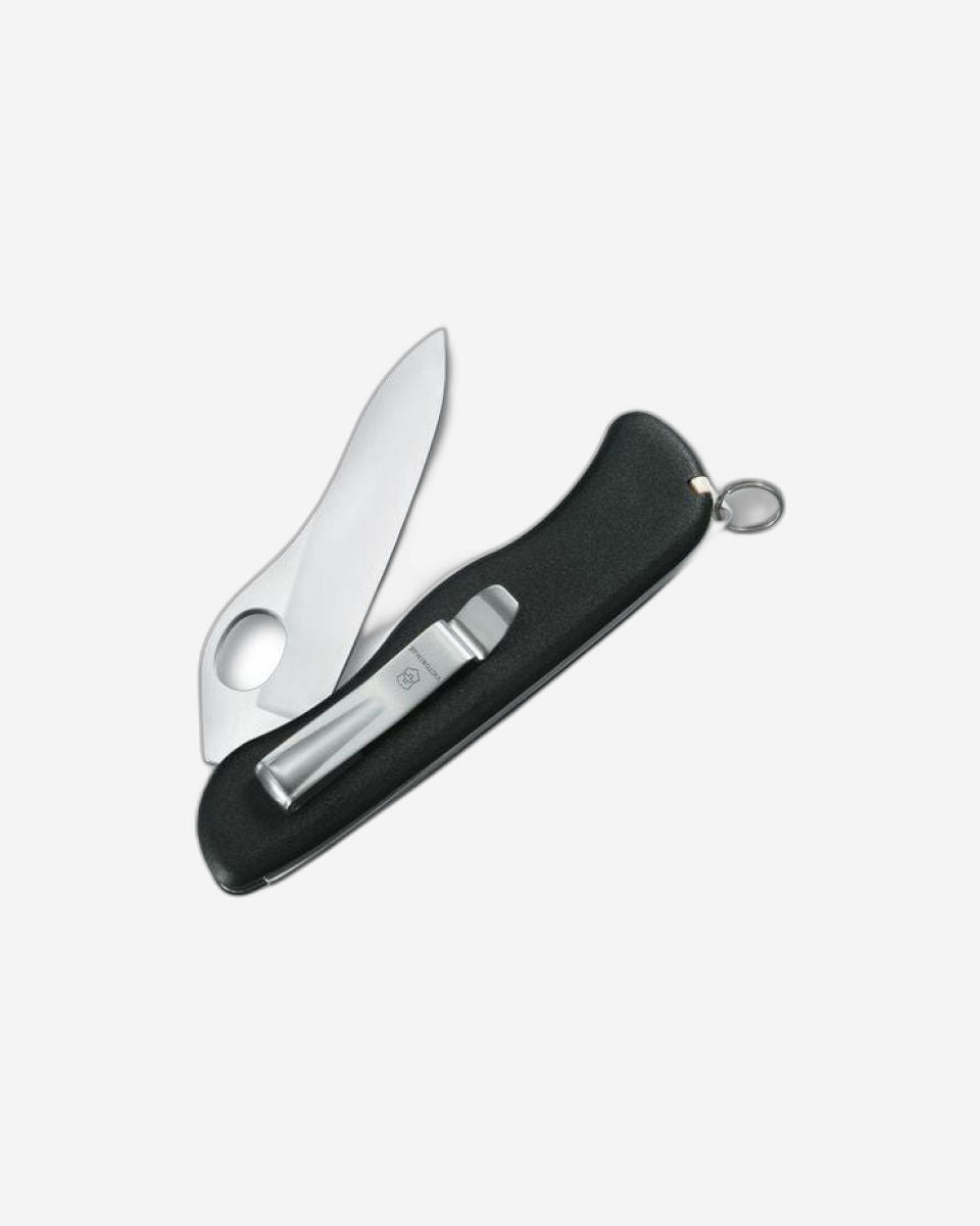 Victorinox Swiss Army Knife 111mm Lockblade Knife Sentinel Clip One Hand Non-Wavy Black With 5 Functions - 0.8416.M3