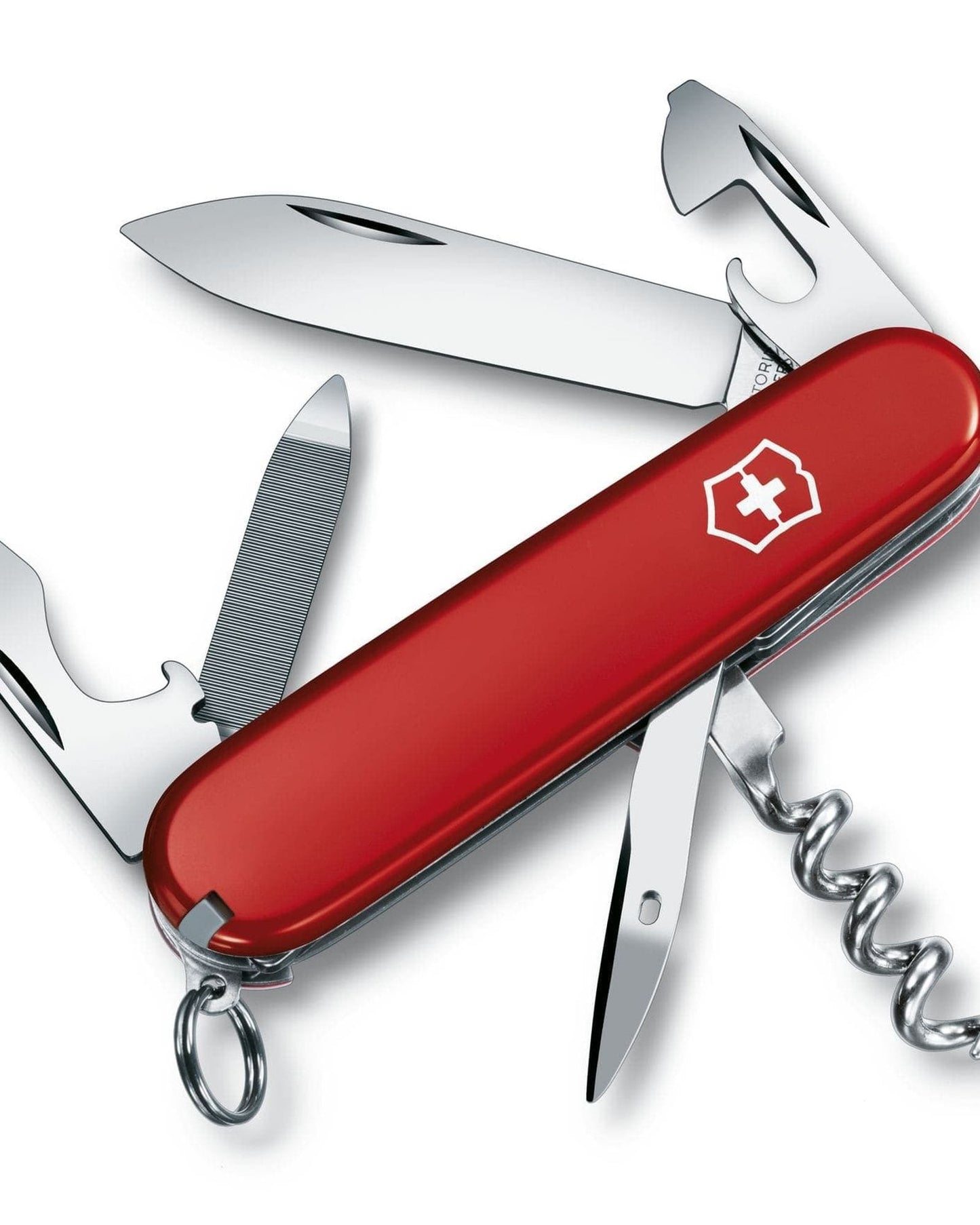 Victorinox Swiss Army Officers Knife Sportsman Medium Pocket Knife 84mm Red With 13 Functions - 0.3803.B1