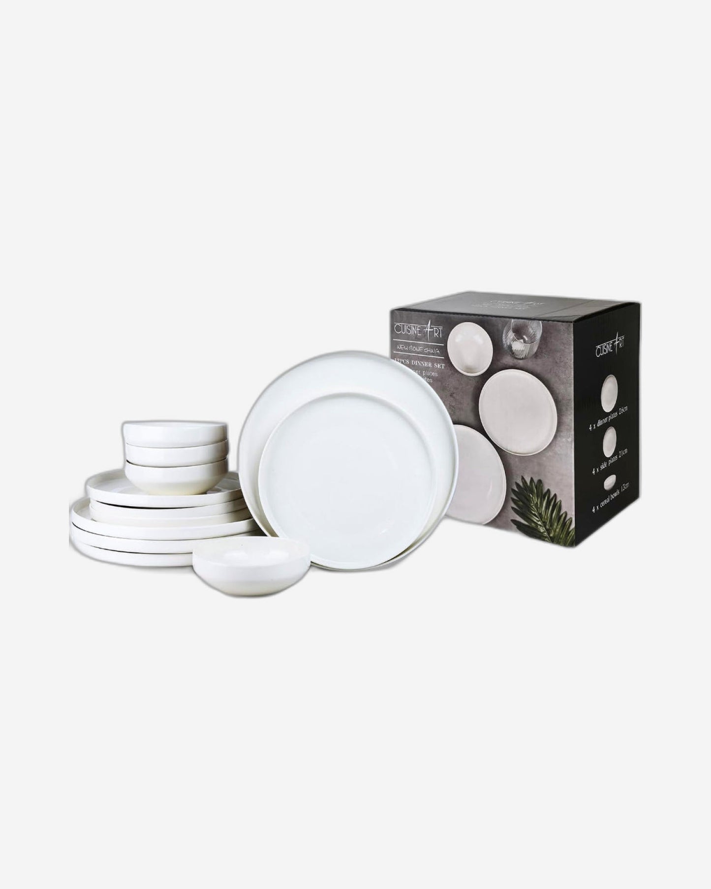 Cuisine Art Dinner Set 12Pc Chole White