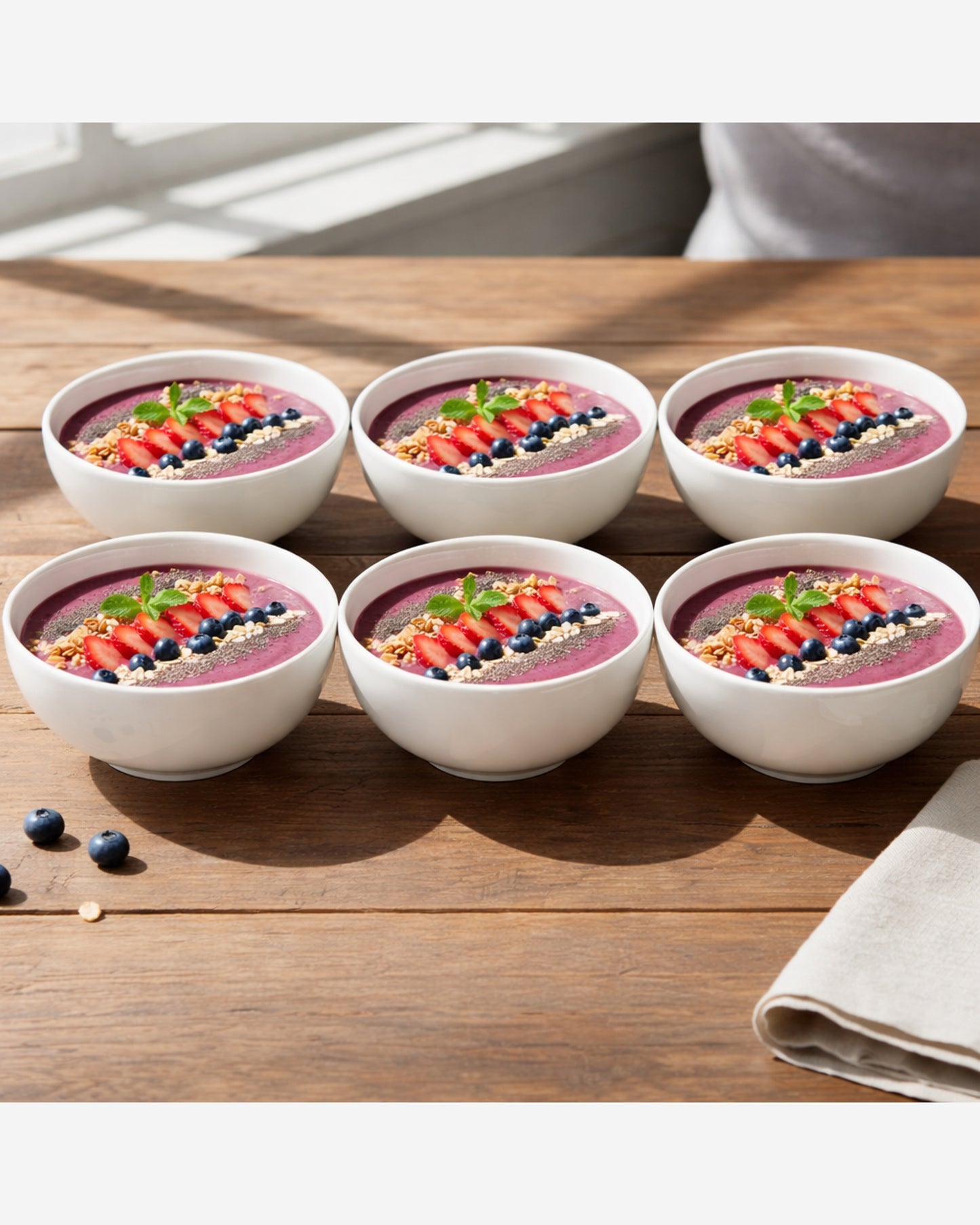Cuisine Art Bone China Bowl Set 5.5Inch 6Pc