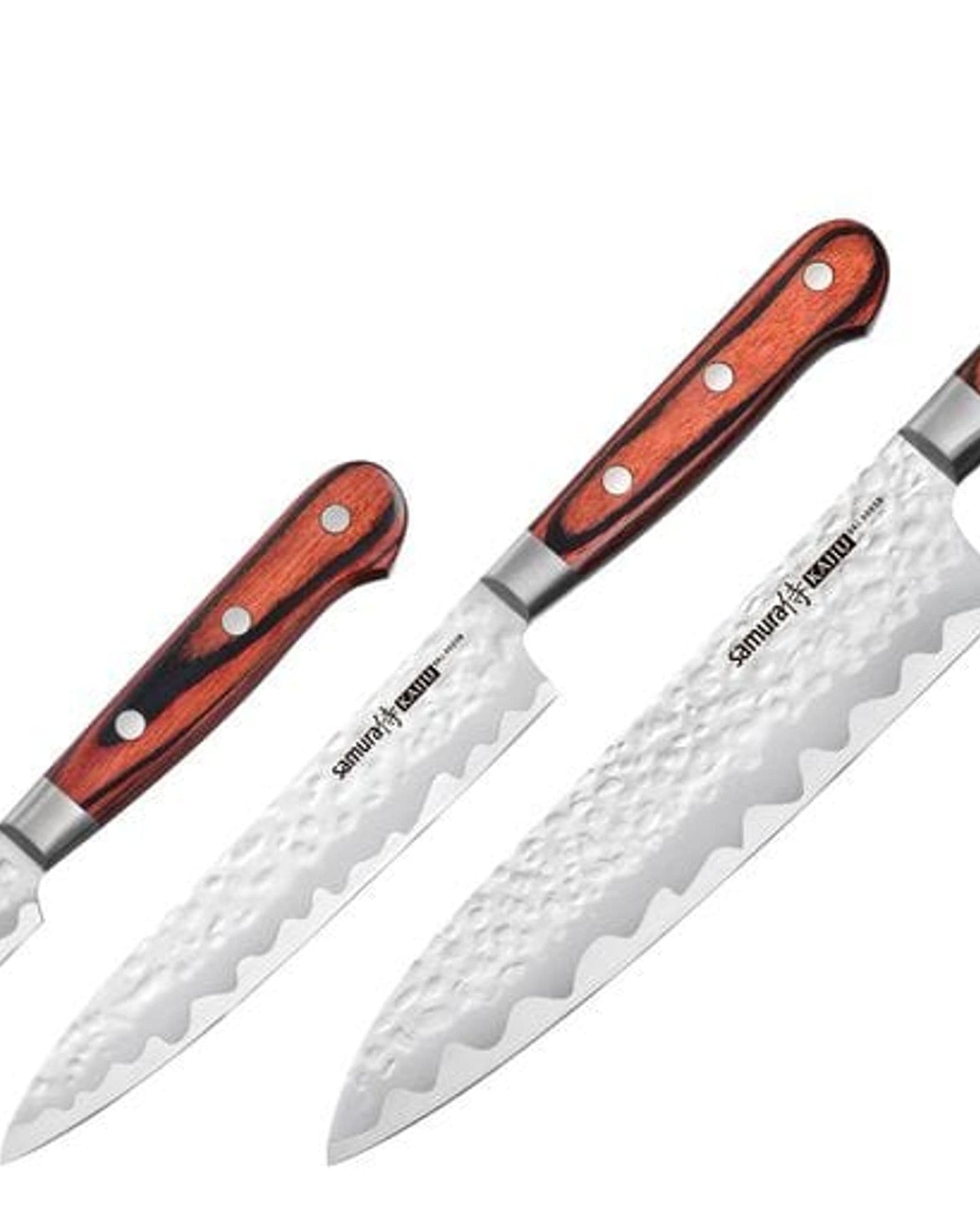 Samura Kaiju Set of 3 kitchen knives: Paring knife, Utility knife, Chef's knife SKJ 0220B