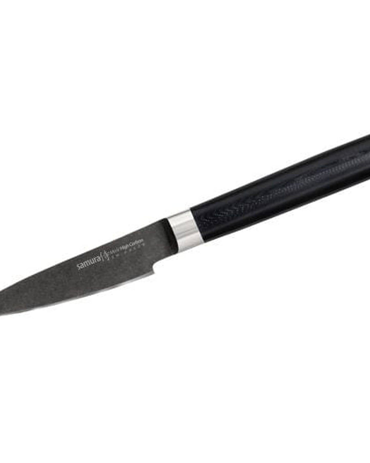 Samura MO V Stonewash Set of 3 kitchen knives in a gift box: Stonewash Paring knife, Stonewash Utility knife, Stonewash Chef's knife SM 0220B