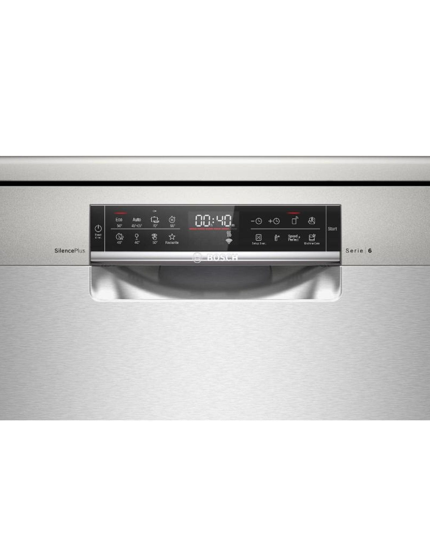 Bosch Series 6 Freestanding Dishwasher Home Connect 13 Place Settings & 60 cm Brushed Steel – SMS6ECI38M (ESMA Certified)