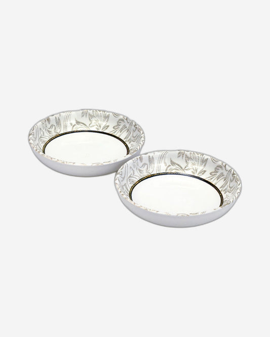 Edessa Ceramic ELANA 13cm Round Serving Bowl, White (Set of 4)