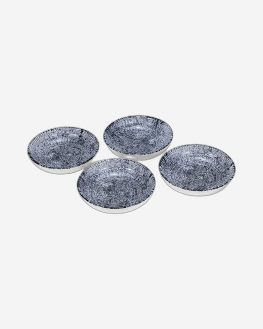 Edessa Ginko 13Cm Round Ceramic Serving Bowl, Multicolor (Set of 4)