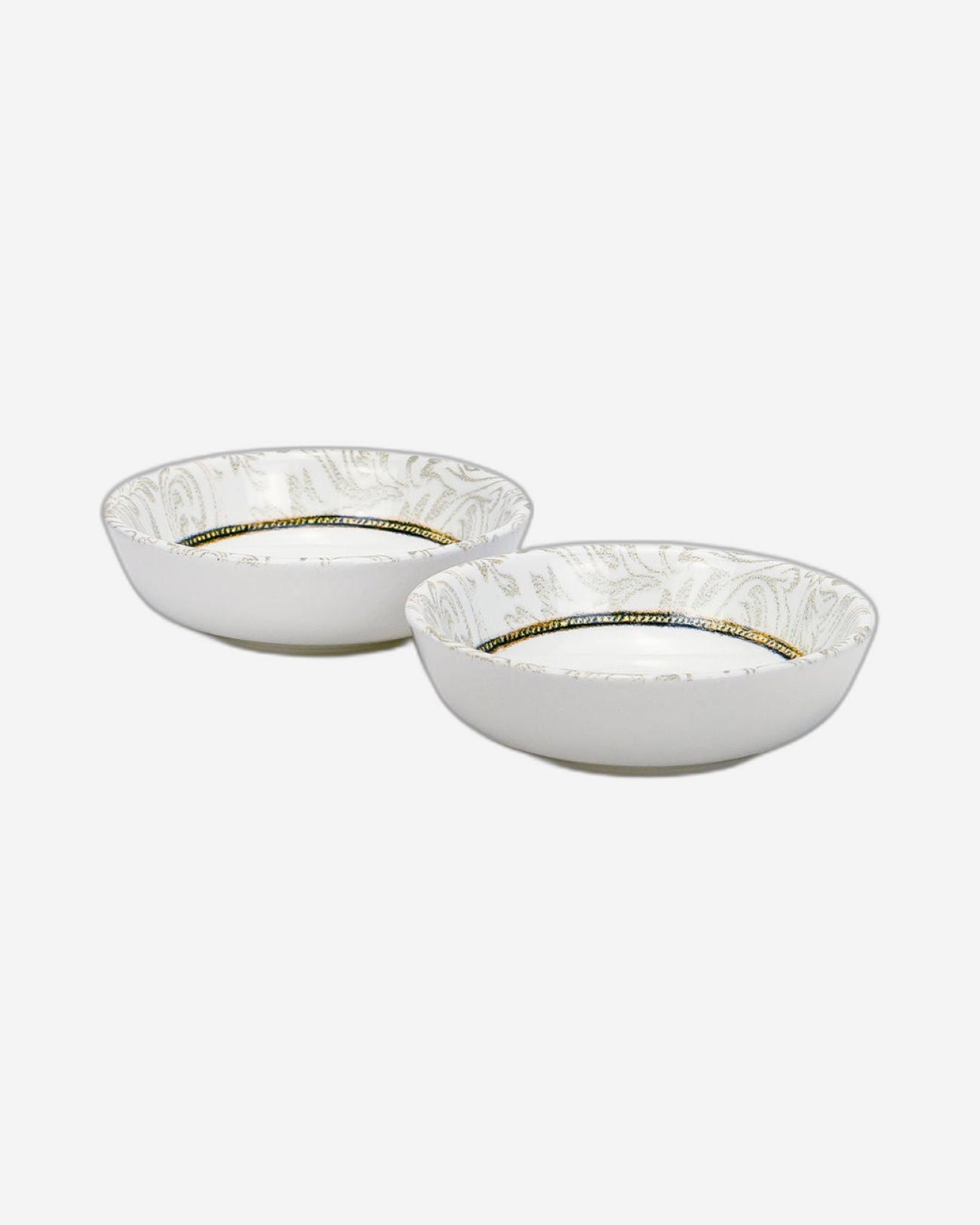 Edessa Elana 10.5cm Round Ceramic Snack Bowl, White (Set of 6)