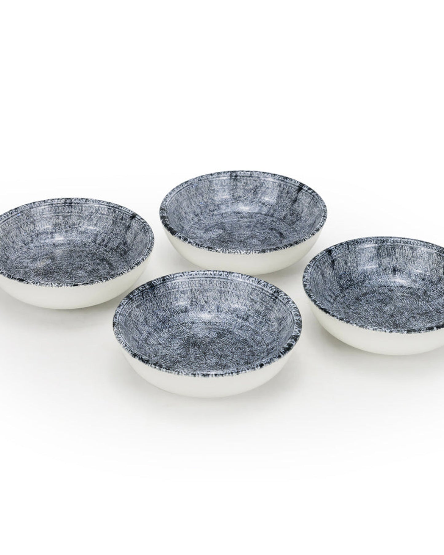 Edessa Ceramic Ginko 10.5Cm Round Snack Bowl, Multicolor (Set of 4)