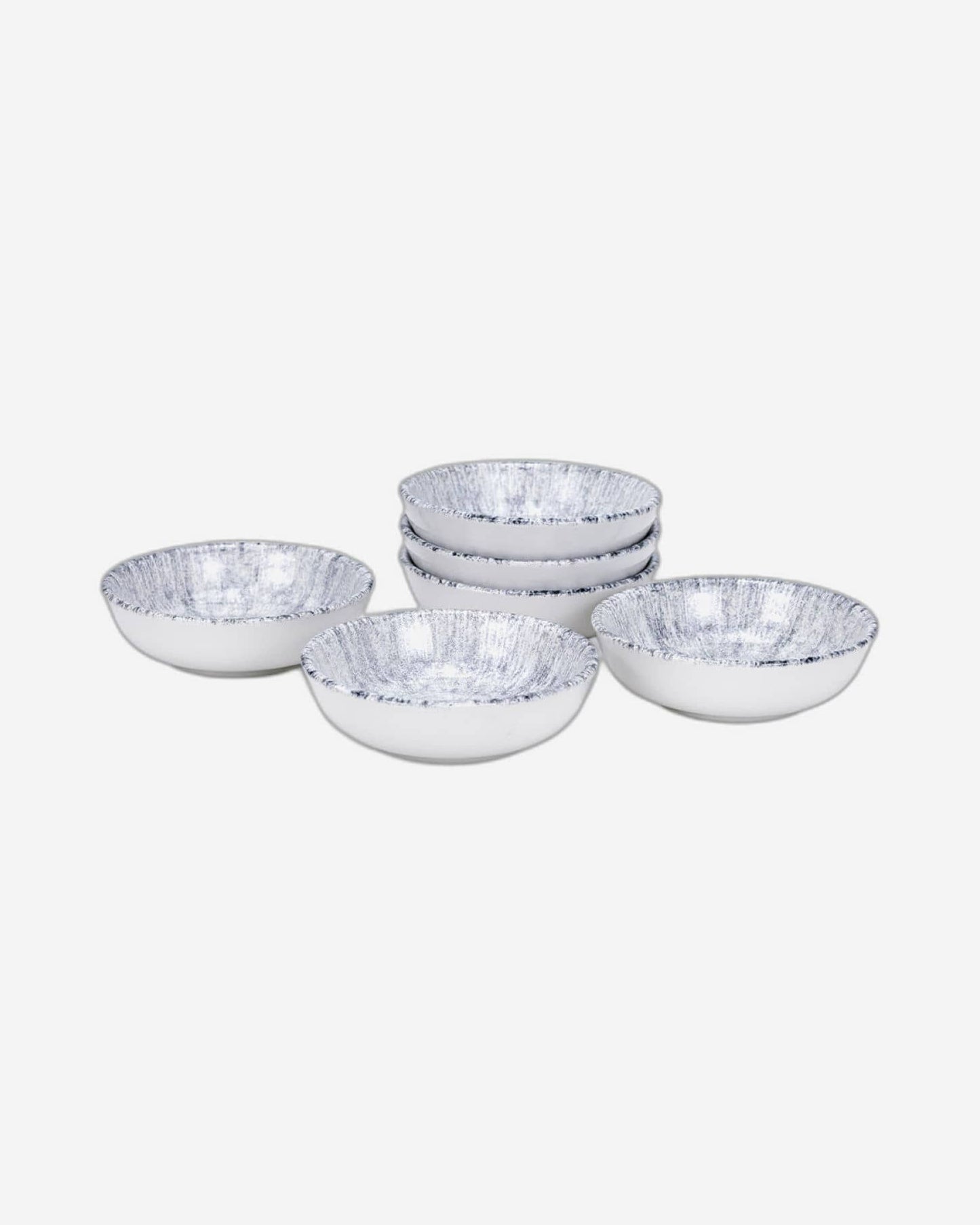 Edessa Ceramic Astin 10.5Cm Round Snack Bowl, Multicolor (Set of 6)