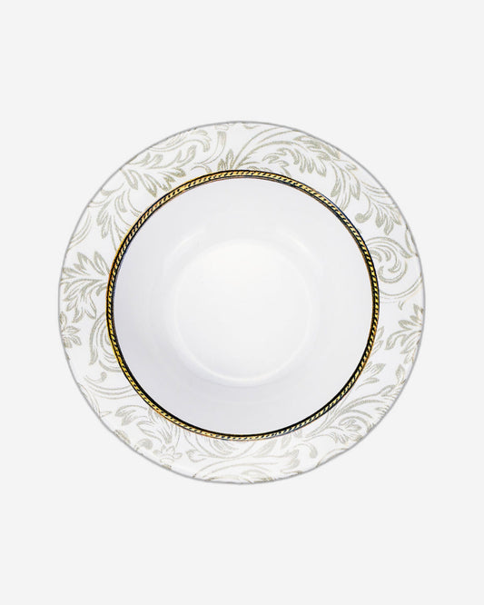 Edessa Ceramic Elana 17Cm Round Serving Bowl, White (Set of 1)